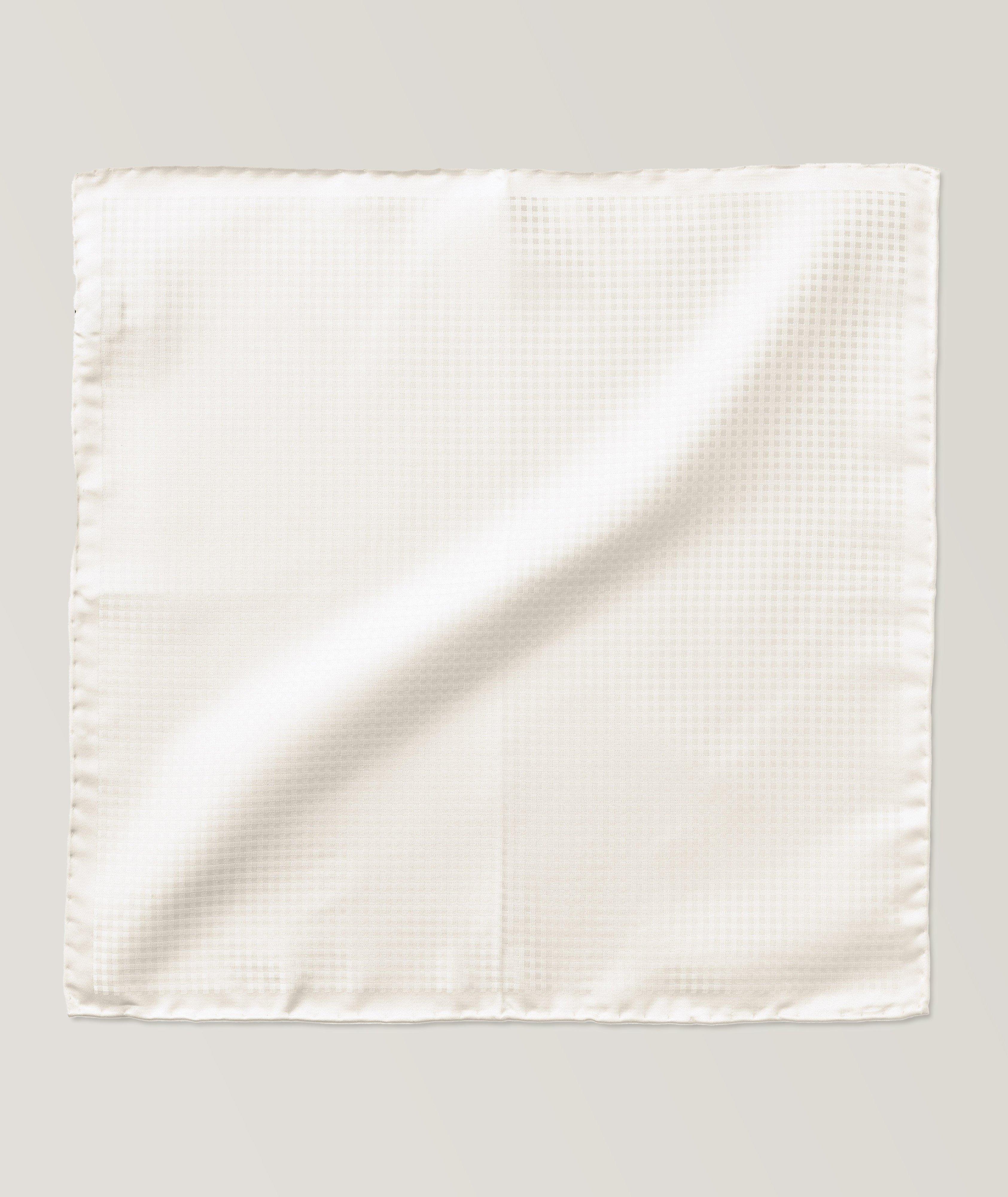 Jacquard Neat Pattern Silk Pocket Square image 0