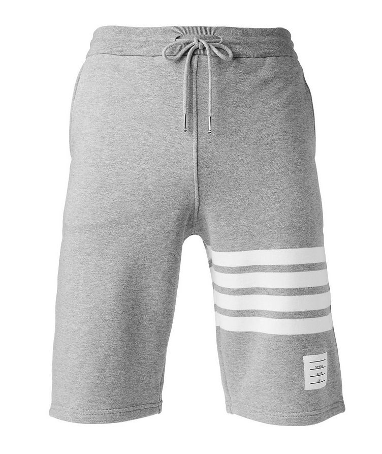 Four-Bar Stripe Cotton Sweat Shorts image 0