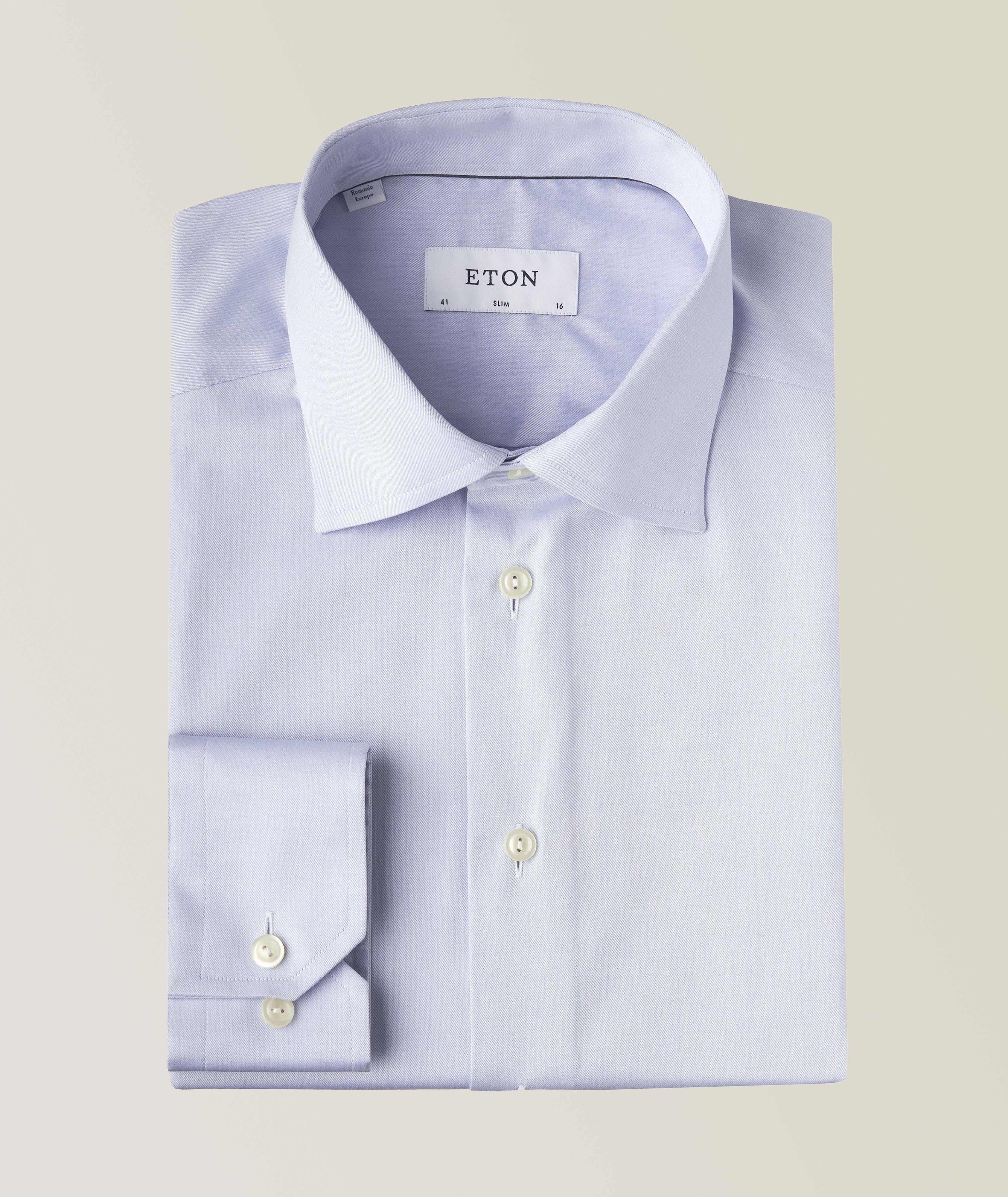 Slim-Fit Cotton Twill Dress Shirt image 0
