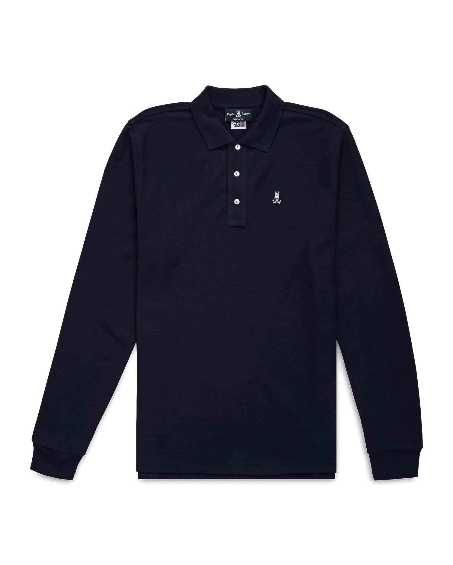 Long-Sleeve Cotton Polo image 0