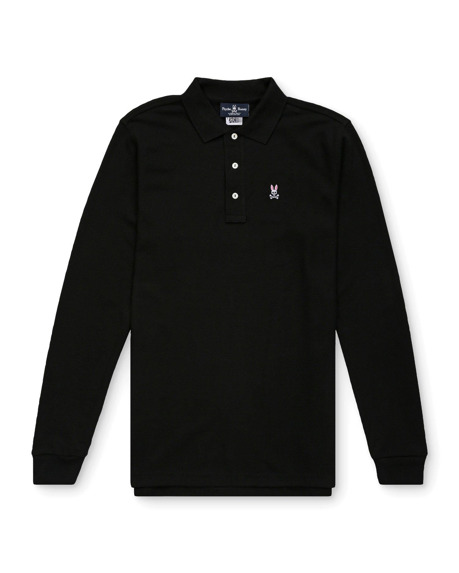 Long-Sleeve Cotton Polo image 0