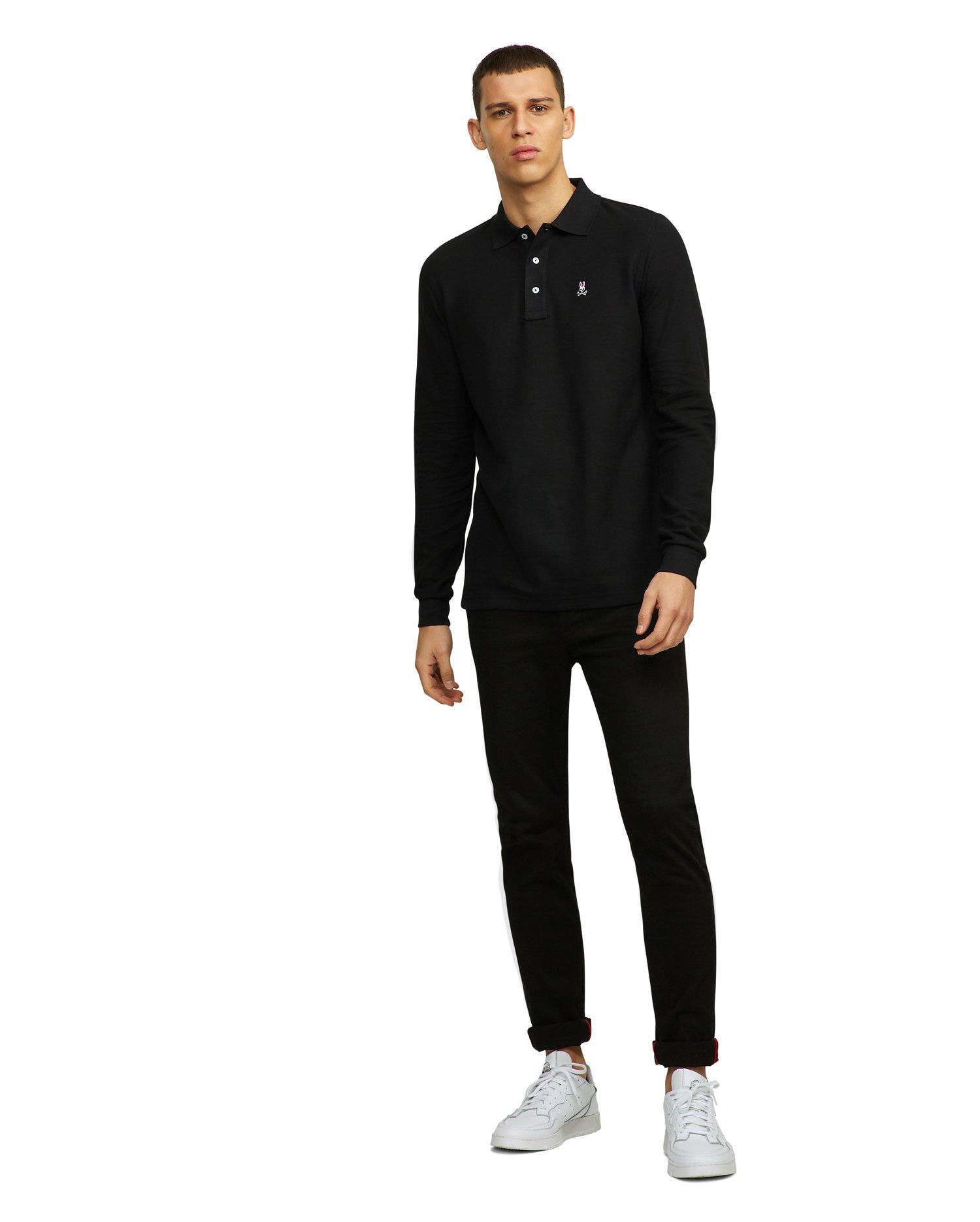 Long-Sleeve Cotton Polo image 4