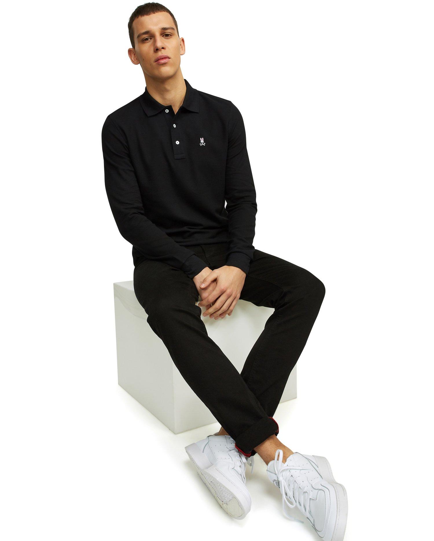 Long-Sleeve Cotton Polo image 5