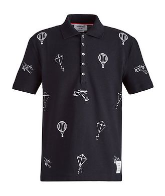Thom Browne Cotton Piqué Aviation Embroidery Polo