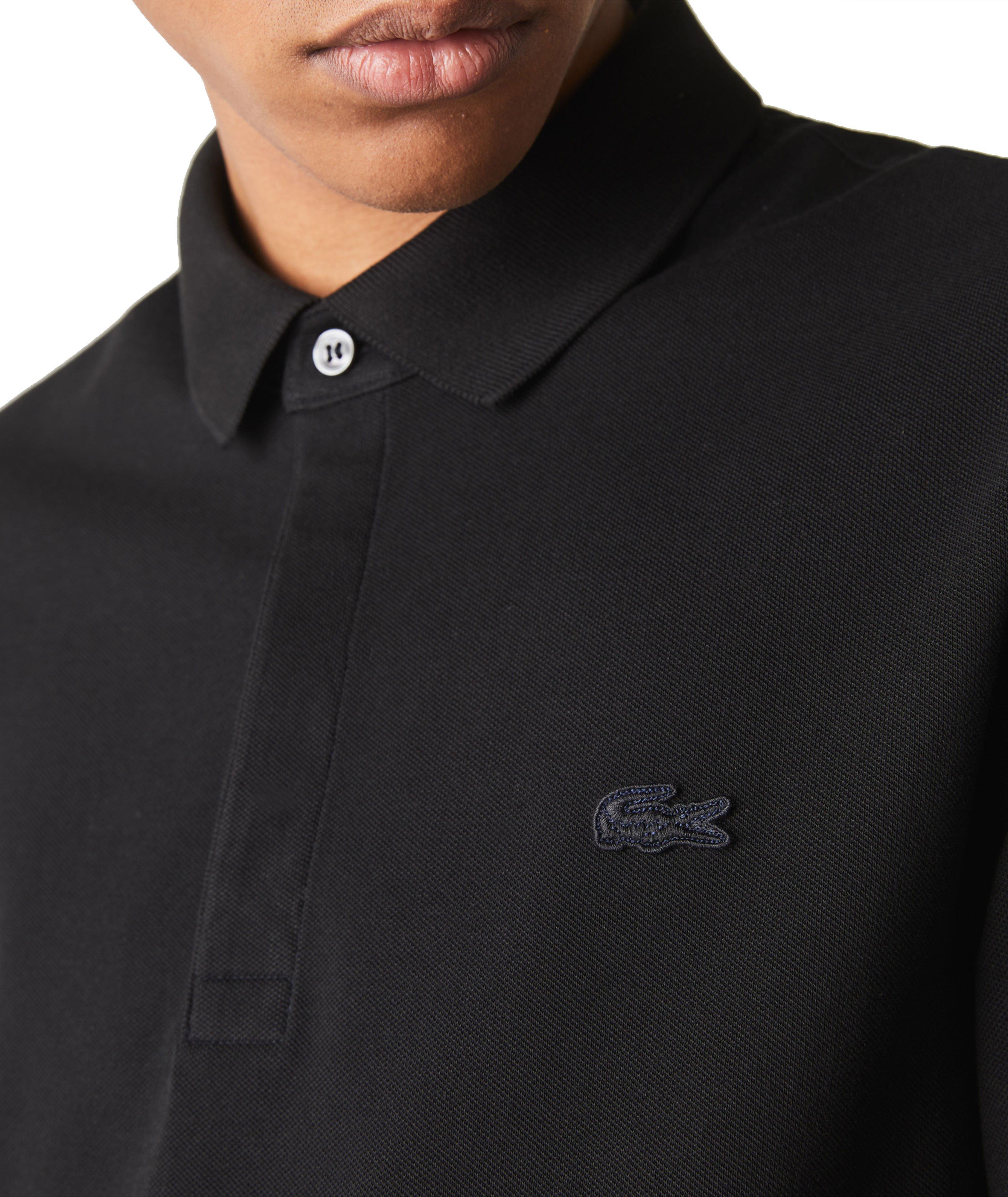 Men's Organic Cotton Essential Classic Pique Polo Shirt in Black