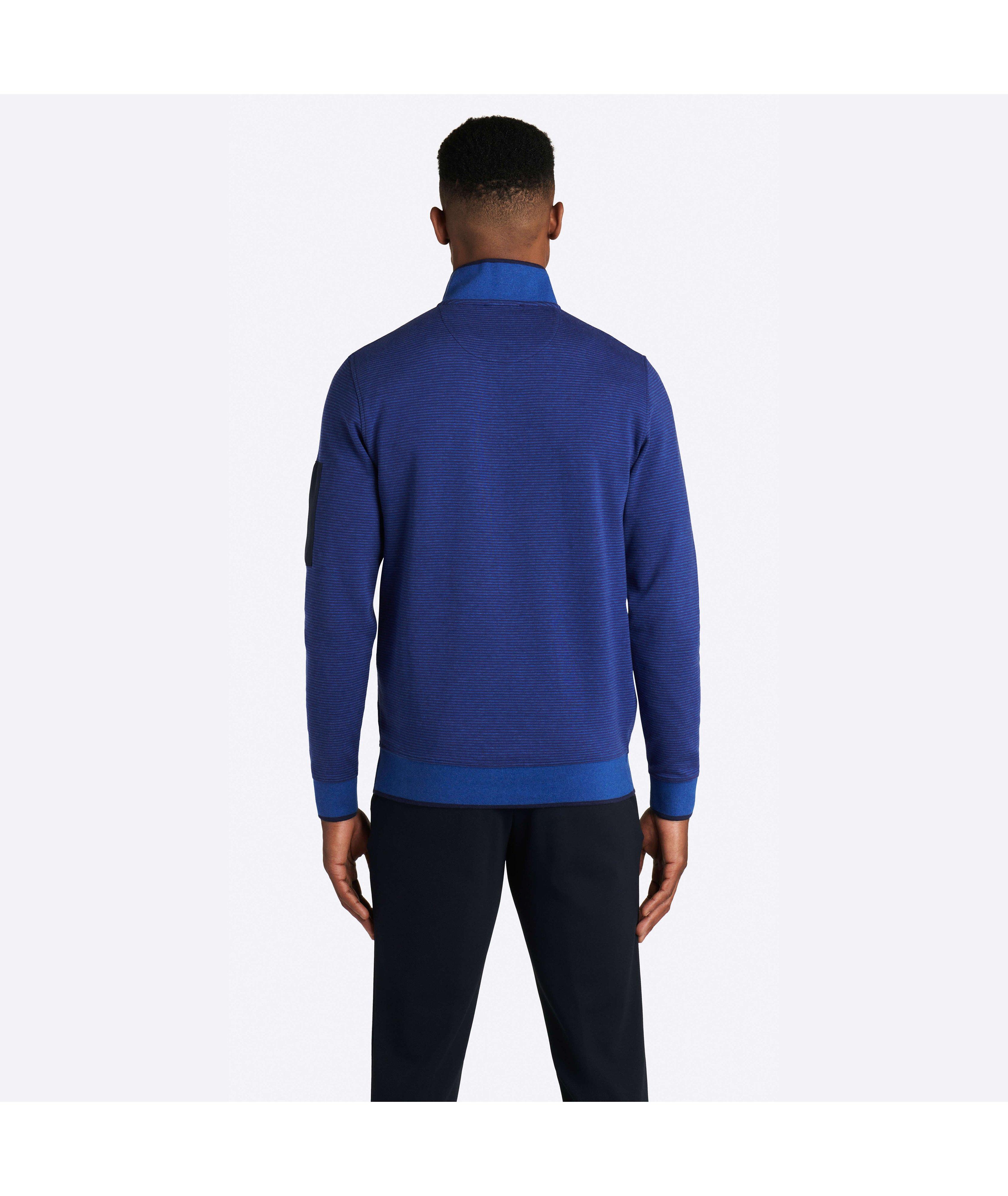Striped Quarter Zip Mock Neck Pullover image 3