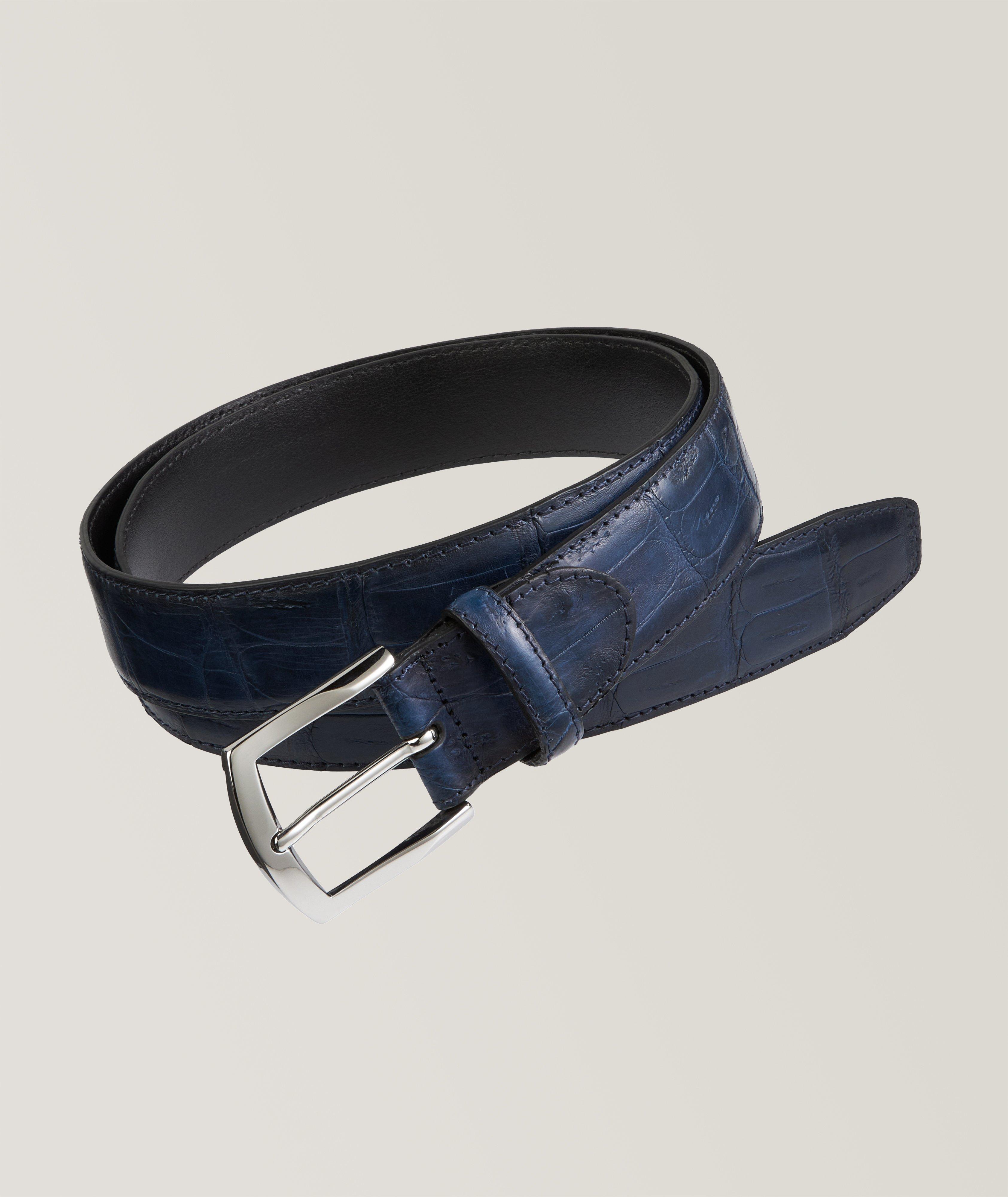 Harry Rosen Crocodile Leather Belt. 1