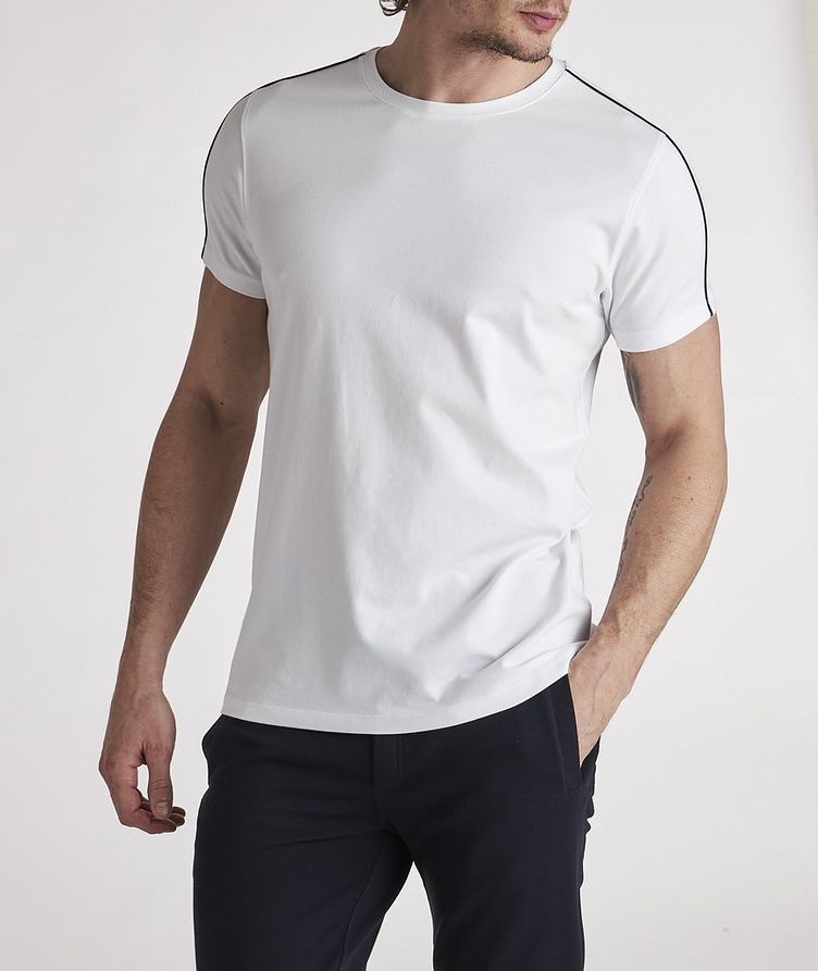 Piped Stretch-Cotton T-Shirt image 2