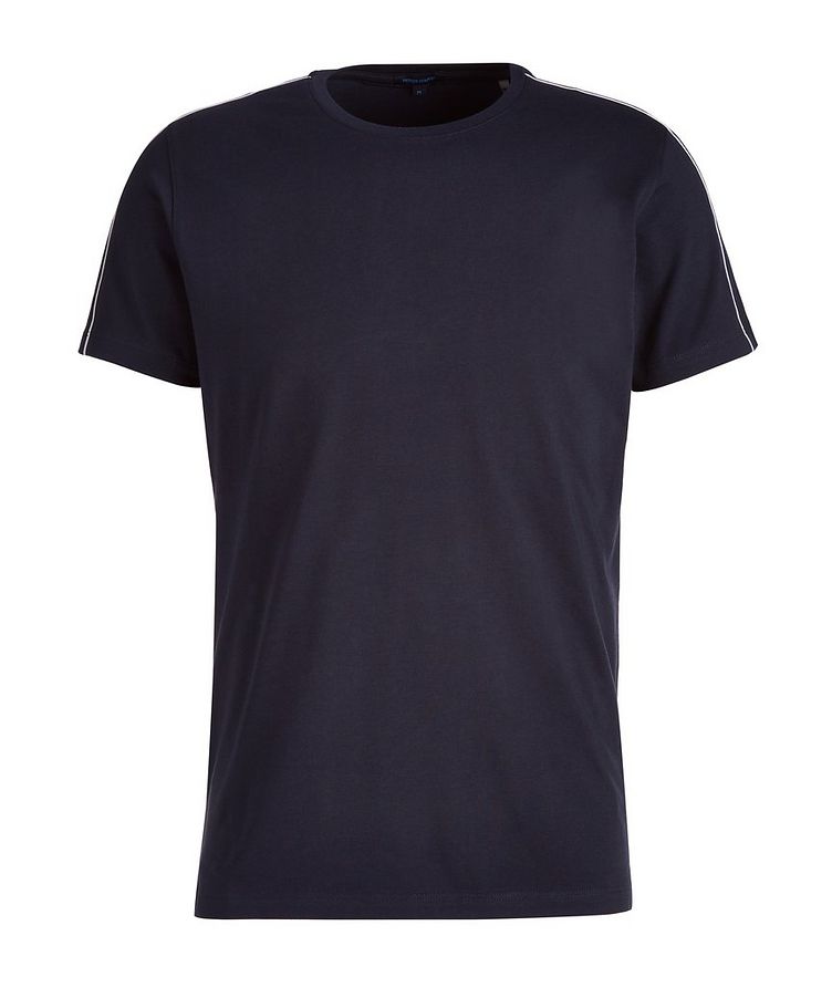 Piped Stretch-Cotton T-Shirt image 0