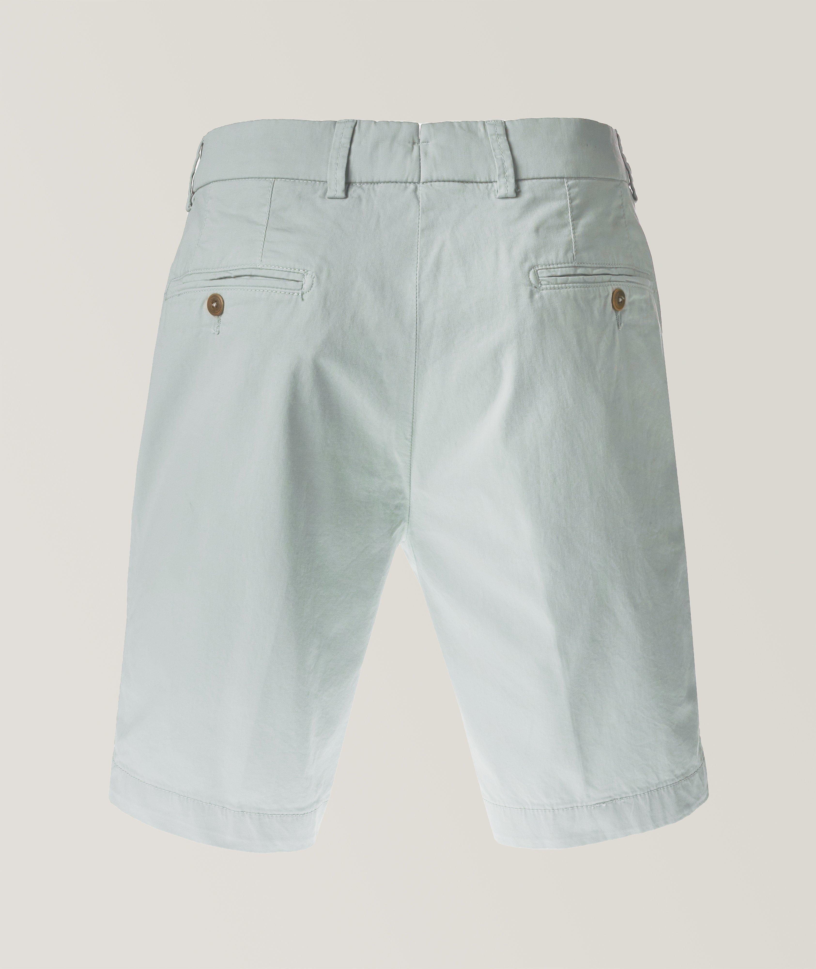 Broken Twill Stretch Cotton Shorts in Tan by Ballin