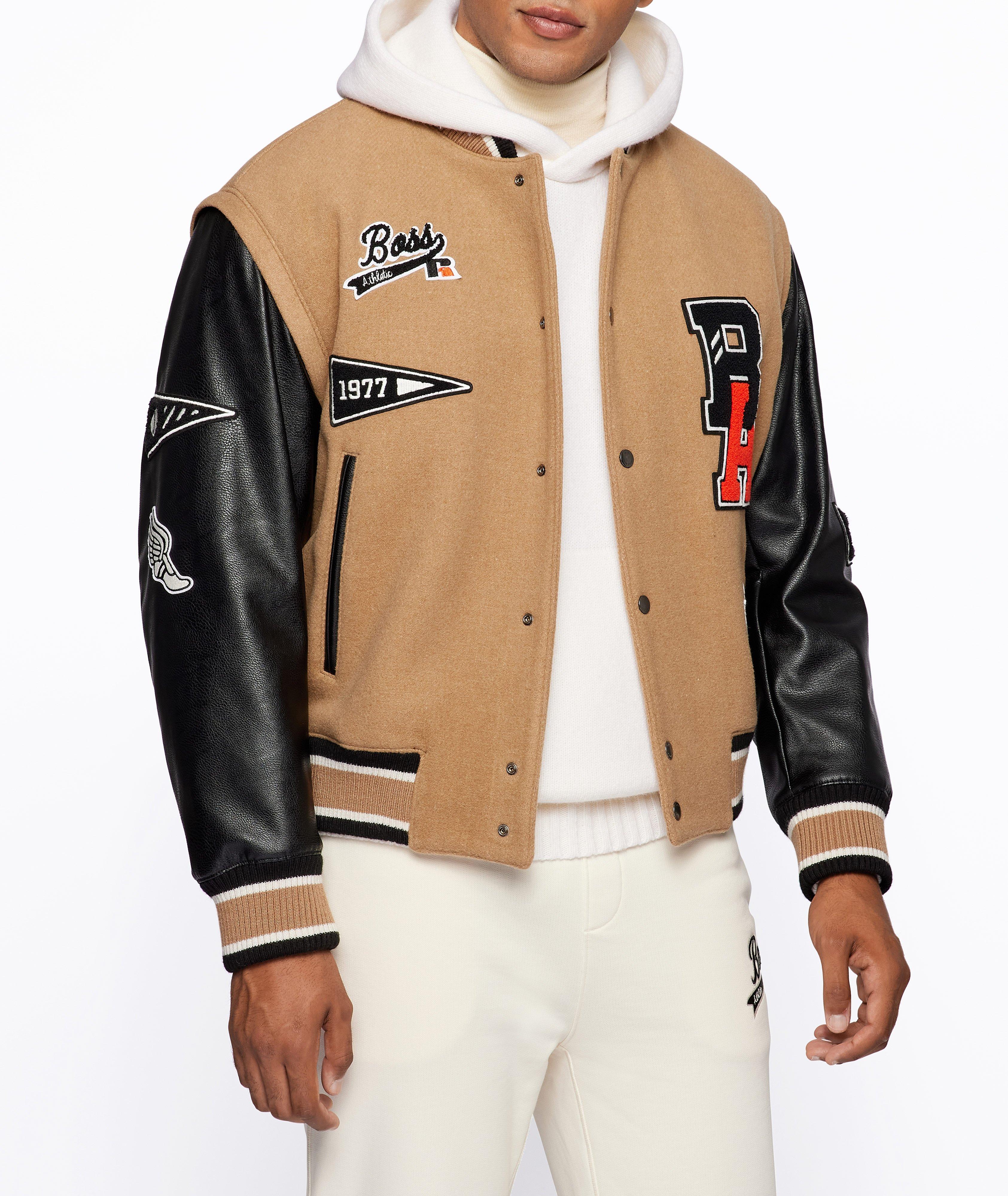 BOSS BOSS X Russell Athletic Wool-Blend Varsity Jacket | Sport Jackets ...