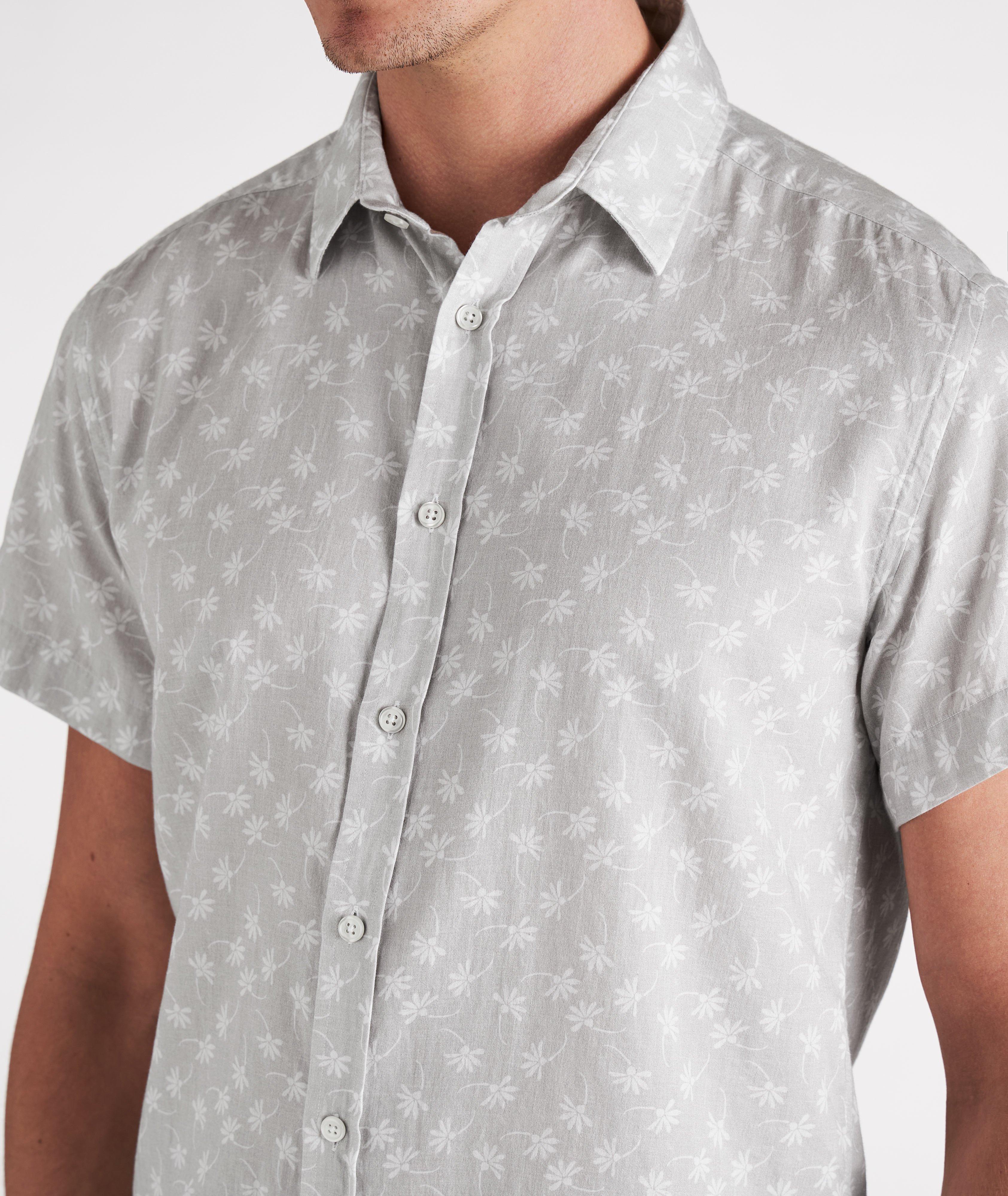 Chemise décontractée en mélange de coton à motif image 3