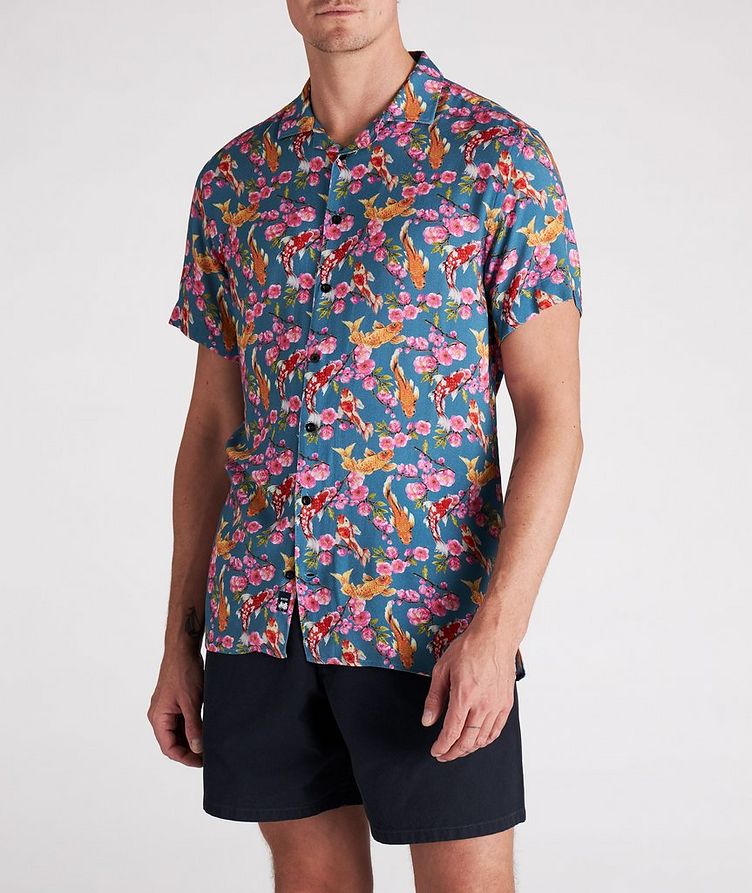 Floral Koi Fish Cotton-Blend Sport Shirt image 1