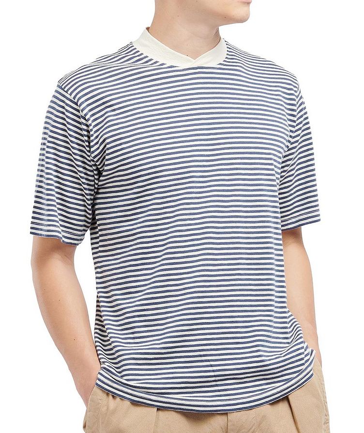 Briggs Striped Cotton T-Shirt image 1