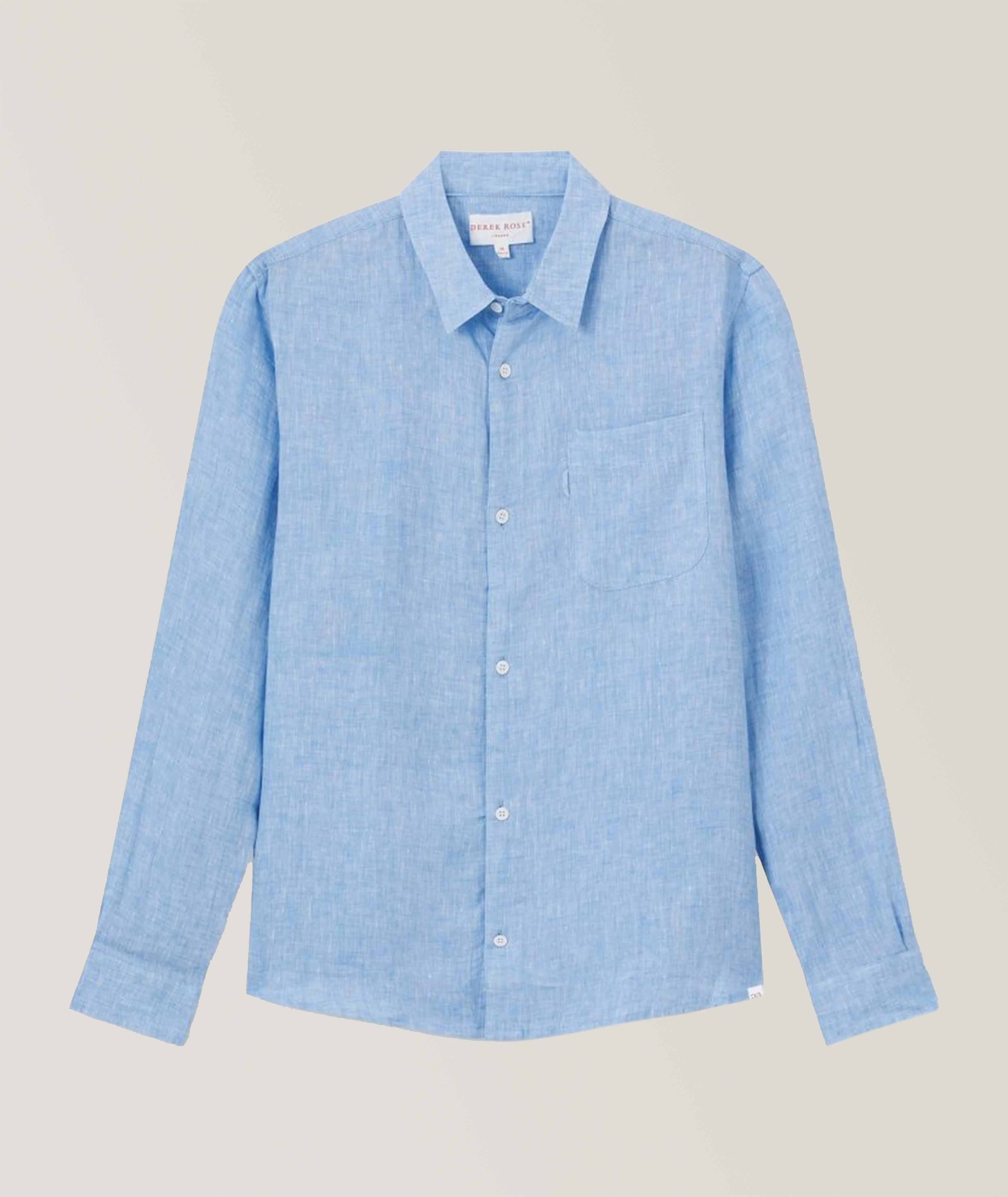 Light blue linen shirt - Made in Italy