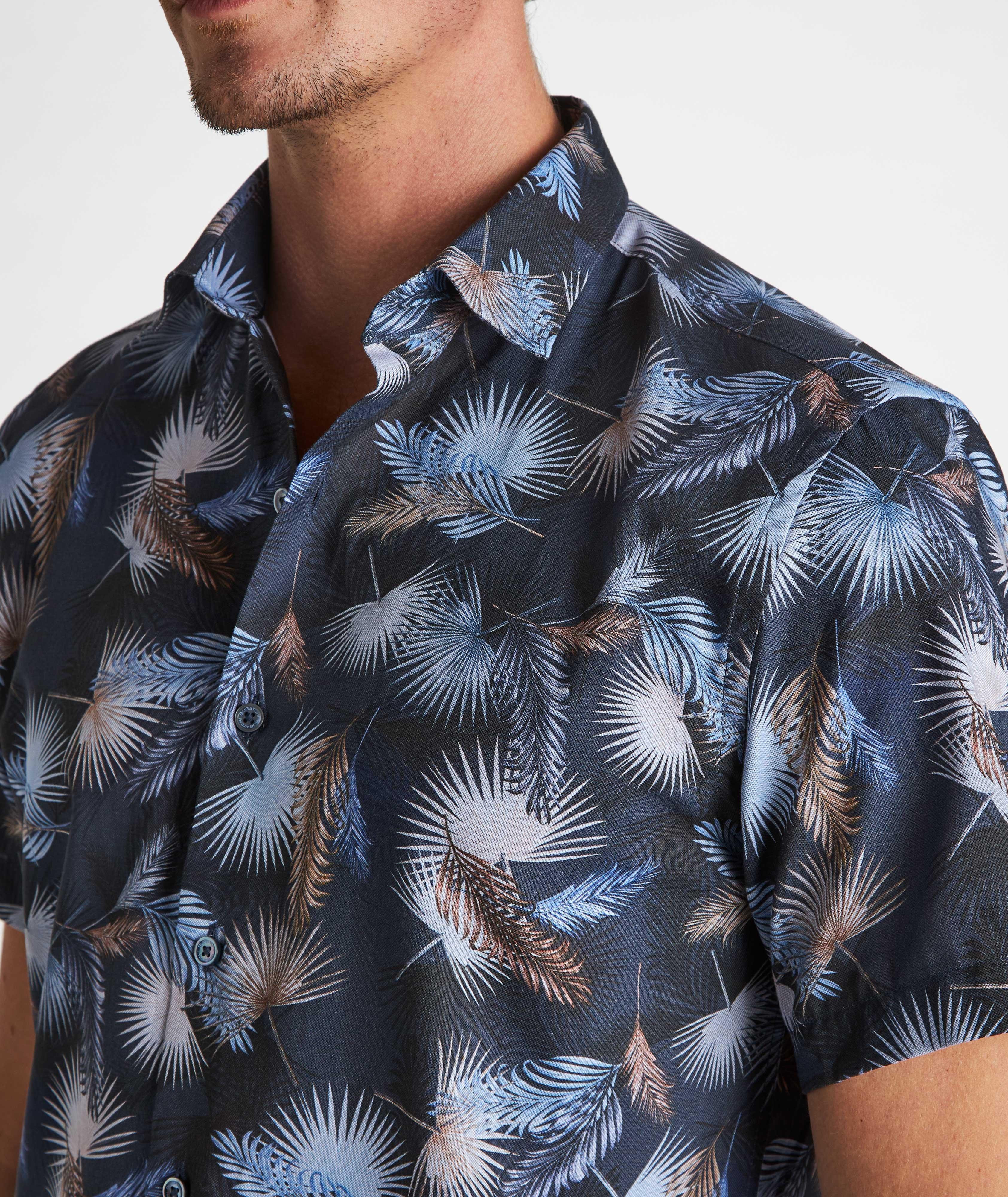 Short-Sleeve Feather Cotton Shirt image 3