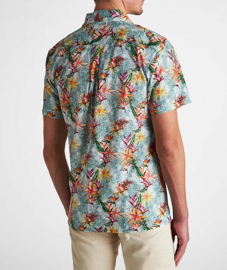 Chemise en coton extensible à motif floral et à manches courtes image 2
