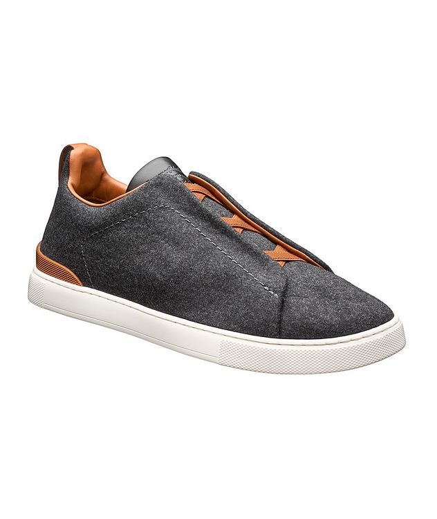 Triple Stitch Wool Slip-On Sneakers picture 1