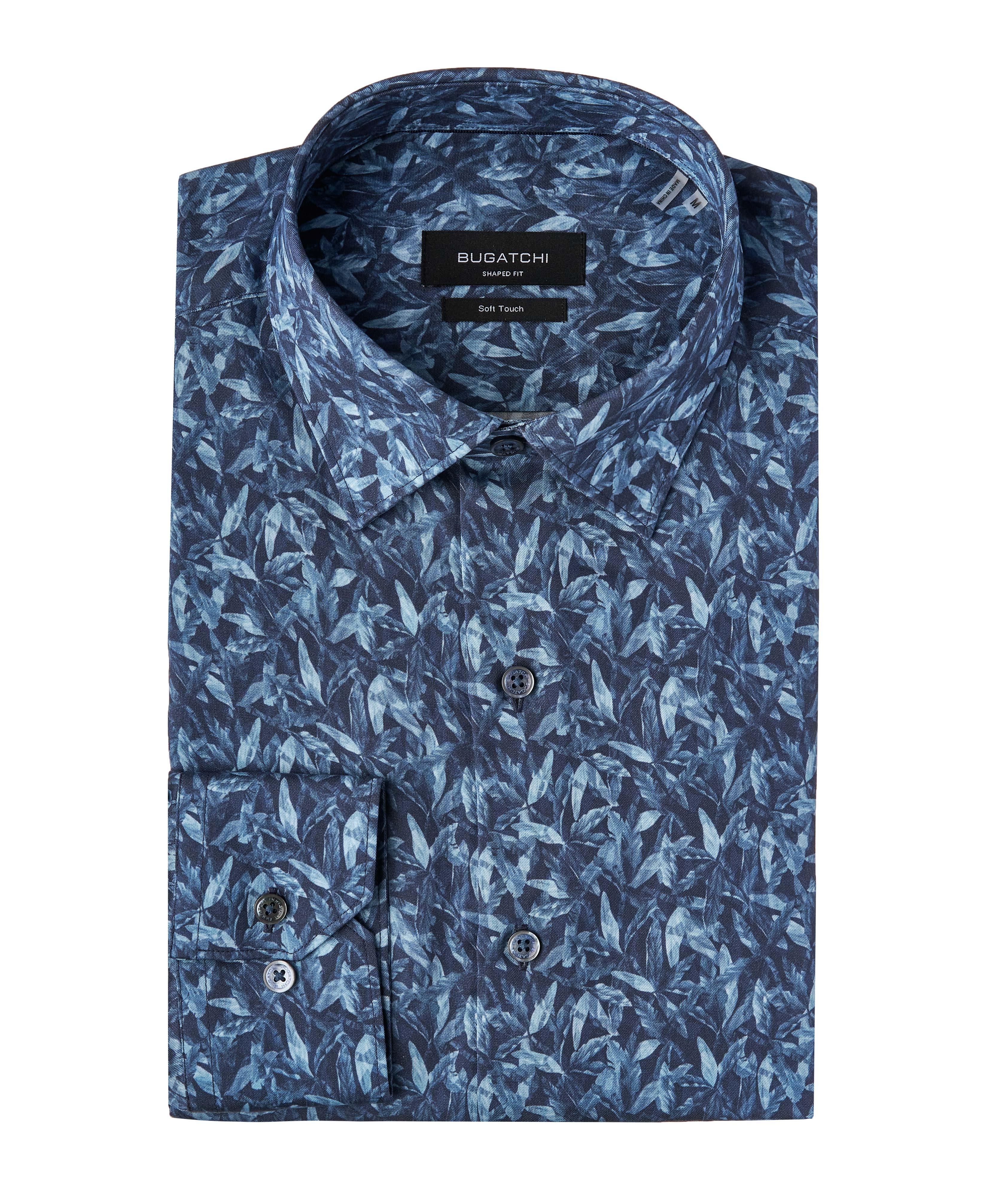 Contemporary-Fit Leaf Pattern Soft Touch Shirt image 0
