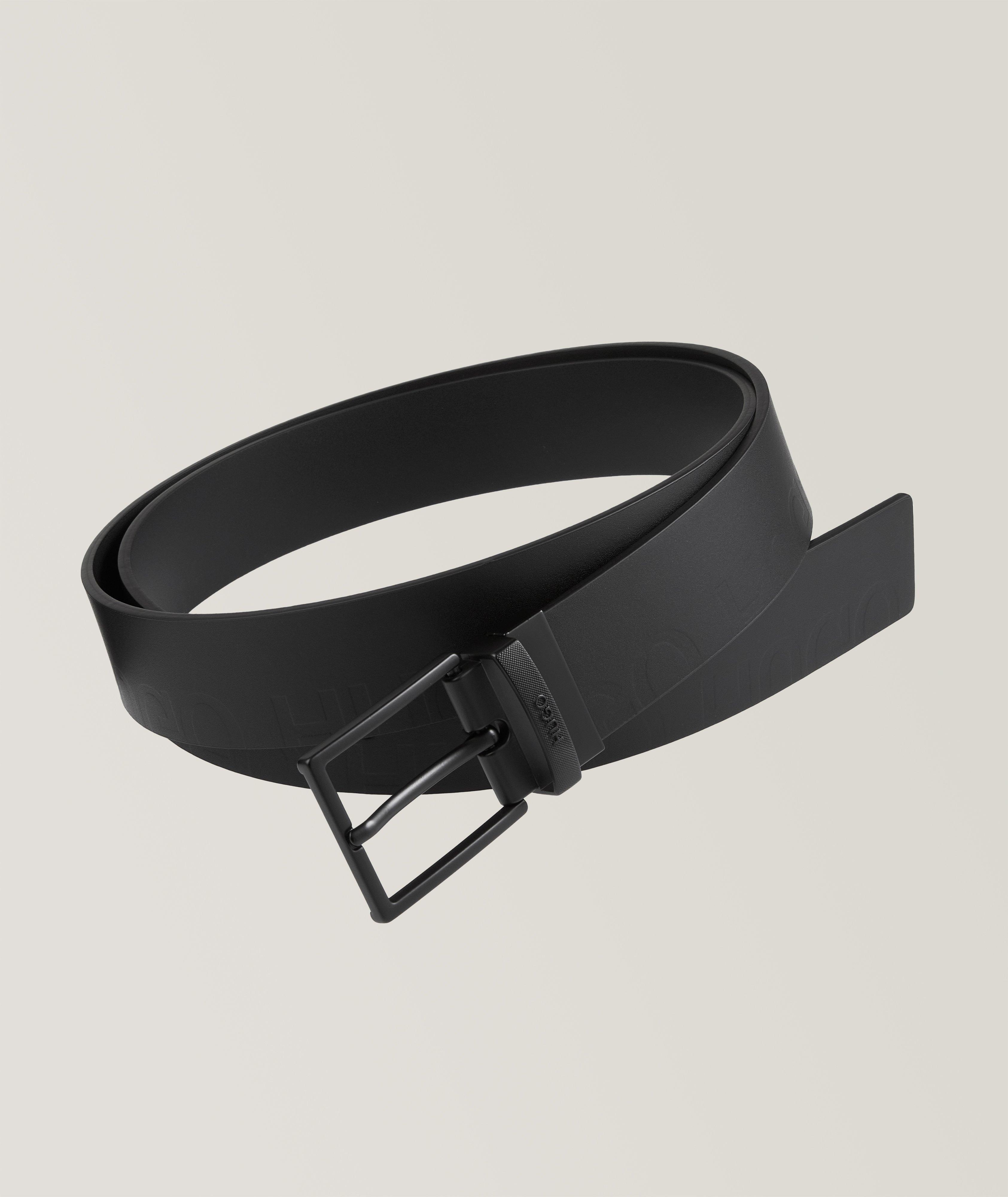 Gino Logo Reversible Leather Belt image 0