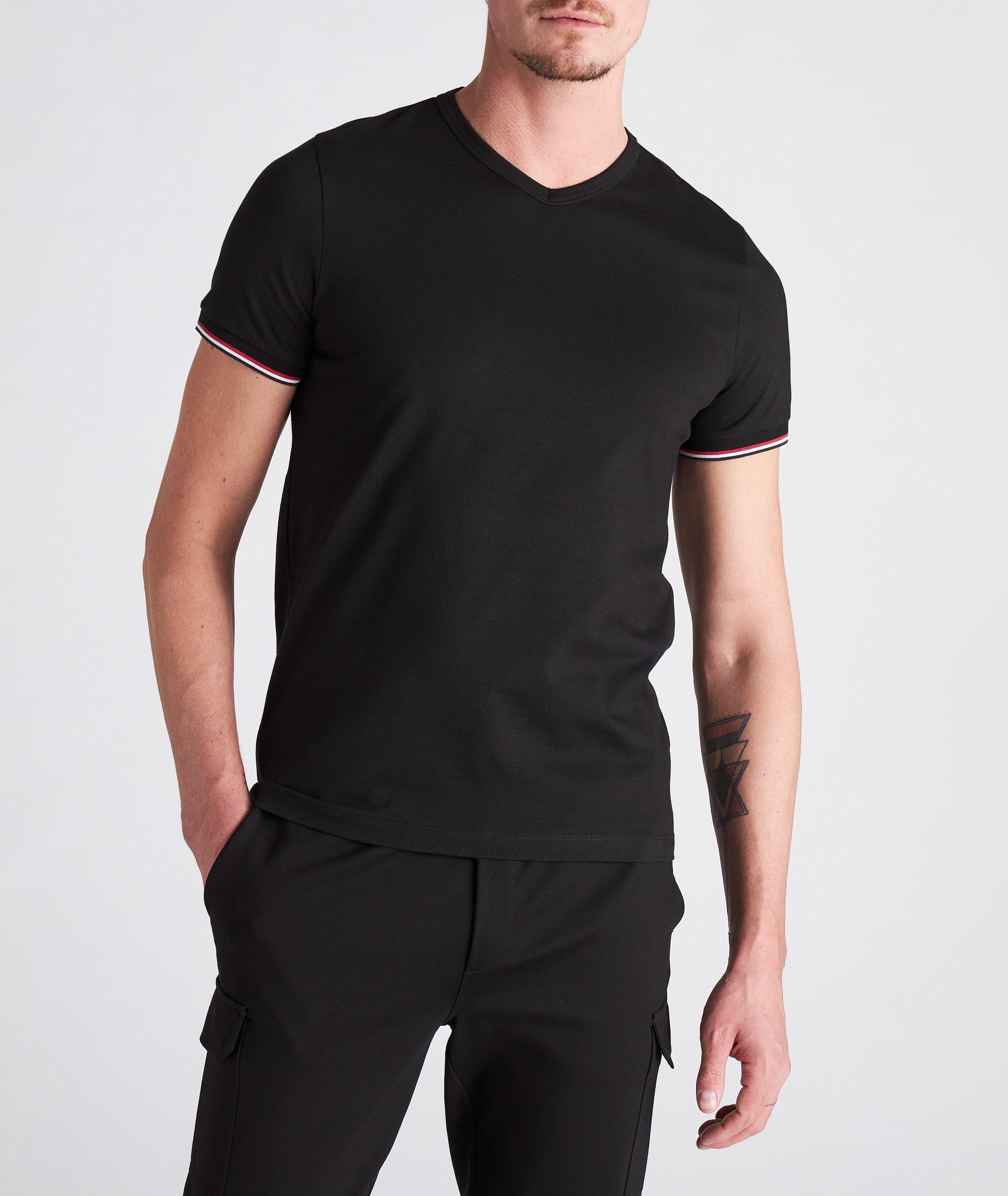 Scollo Stretch-Cotton V-Neck T-Shirt image 1