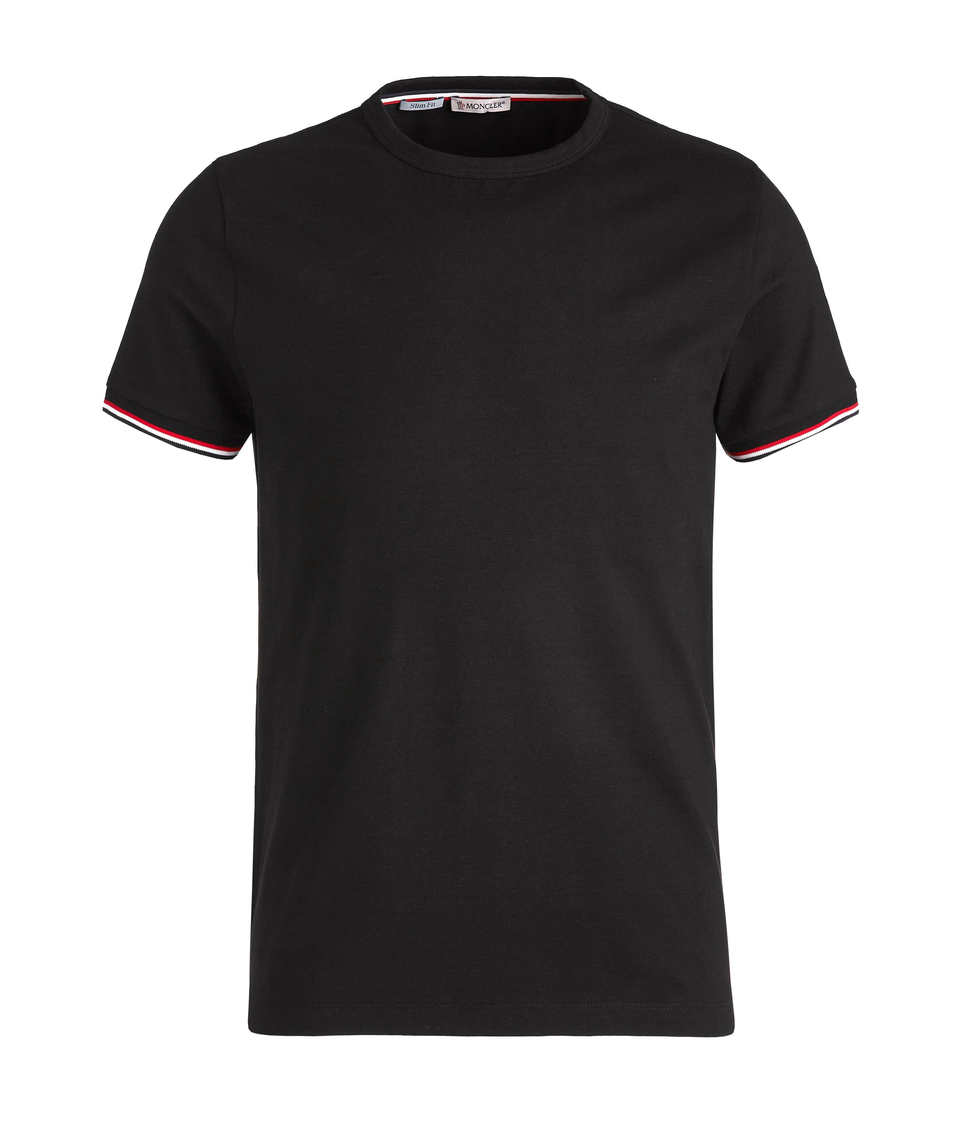 Maglia Stretch-Cotton Ribbed Trim T-Shirt image 0
