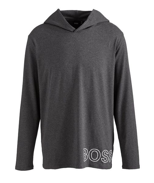 BOSS Identity Hooded Long-Sleeve Stretch-Cotton T-Shirt