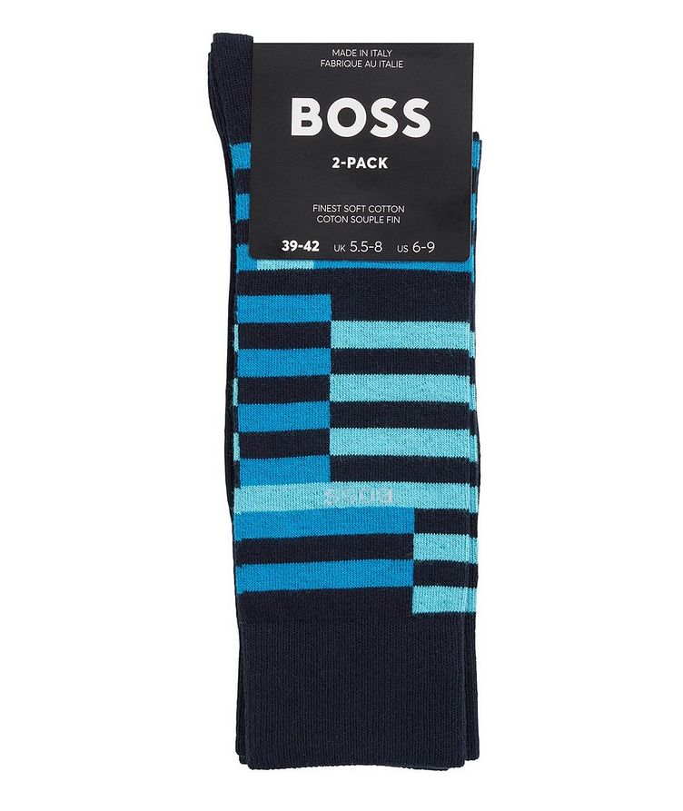 Two-Pack of Socks with Stripes and Logo image 2