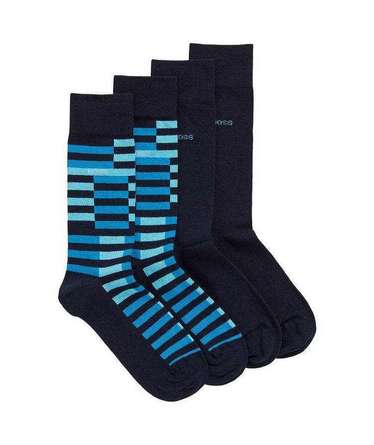 Two-Pack of Socks with Stripes and Logo image 0