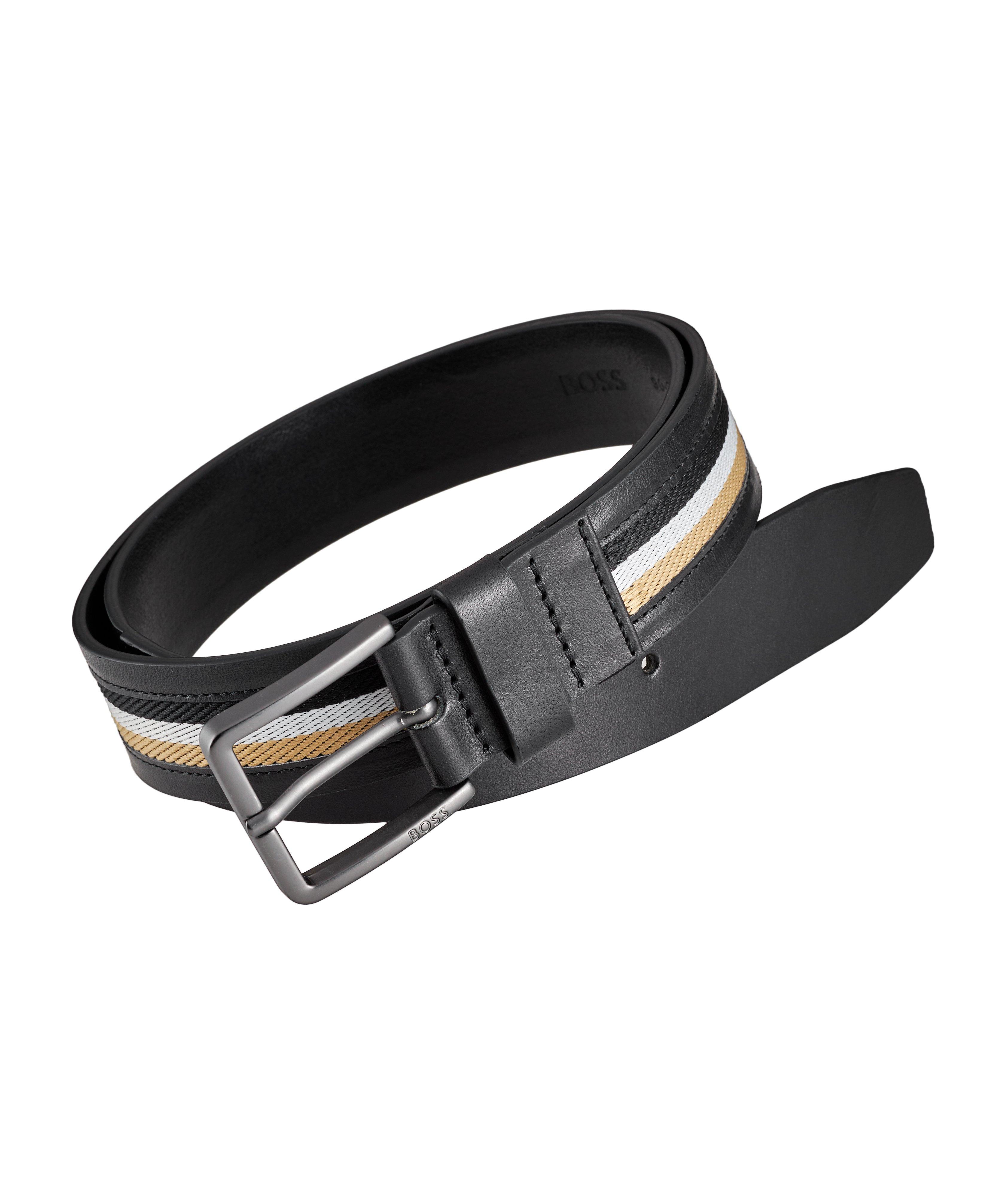 Harry Rosen Tri-Colour Leather Belt. 1