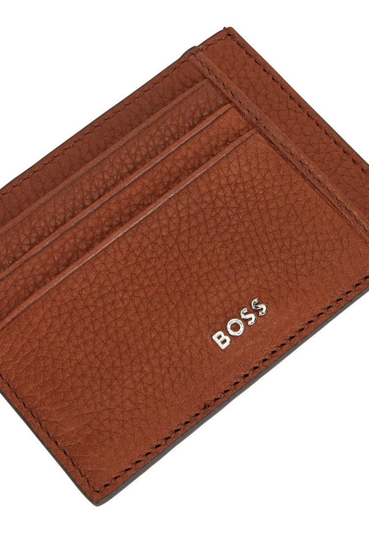 Grained Leather Logo Card Holder image 1