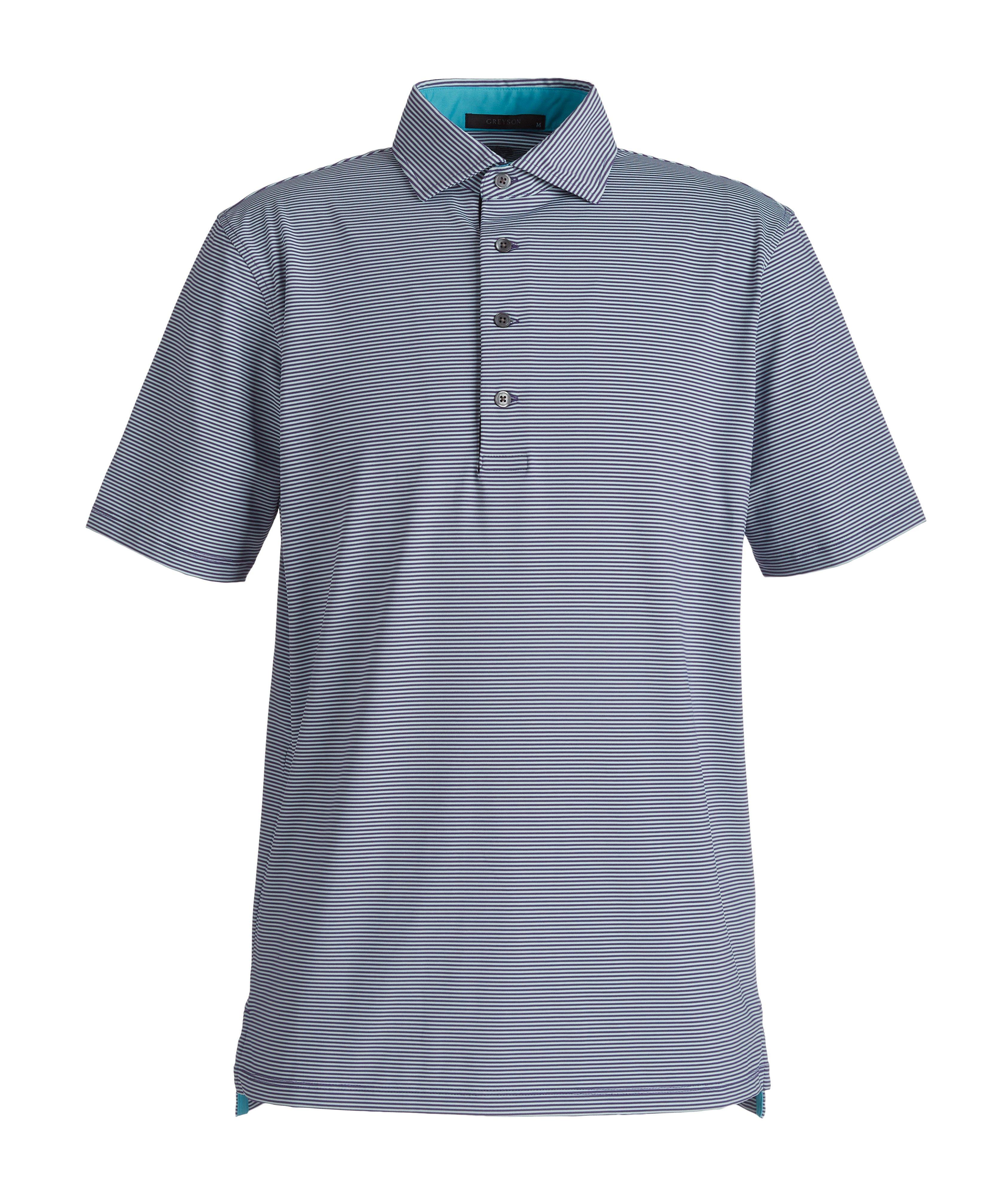 Striped Technical-Stretch Polo  image 0