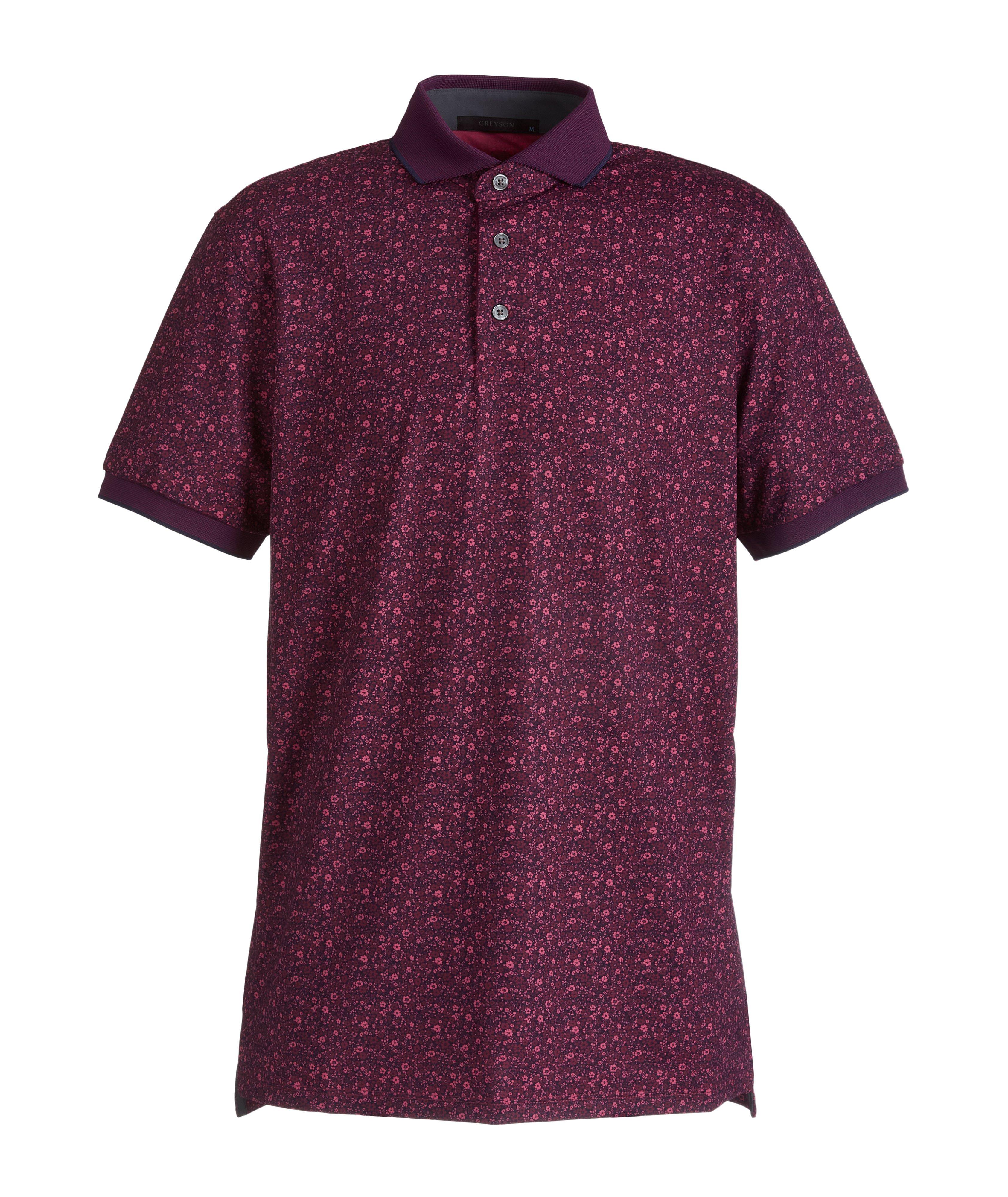 Floral Printed Technical-Stretch Polo  image 0