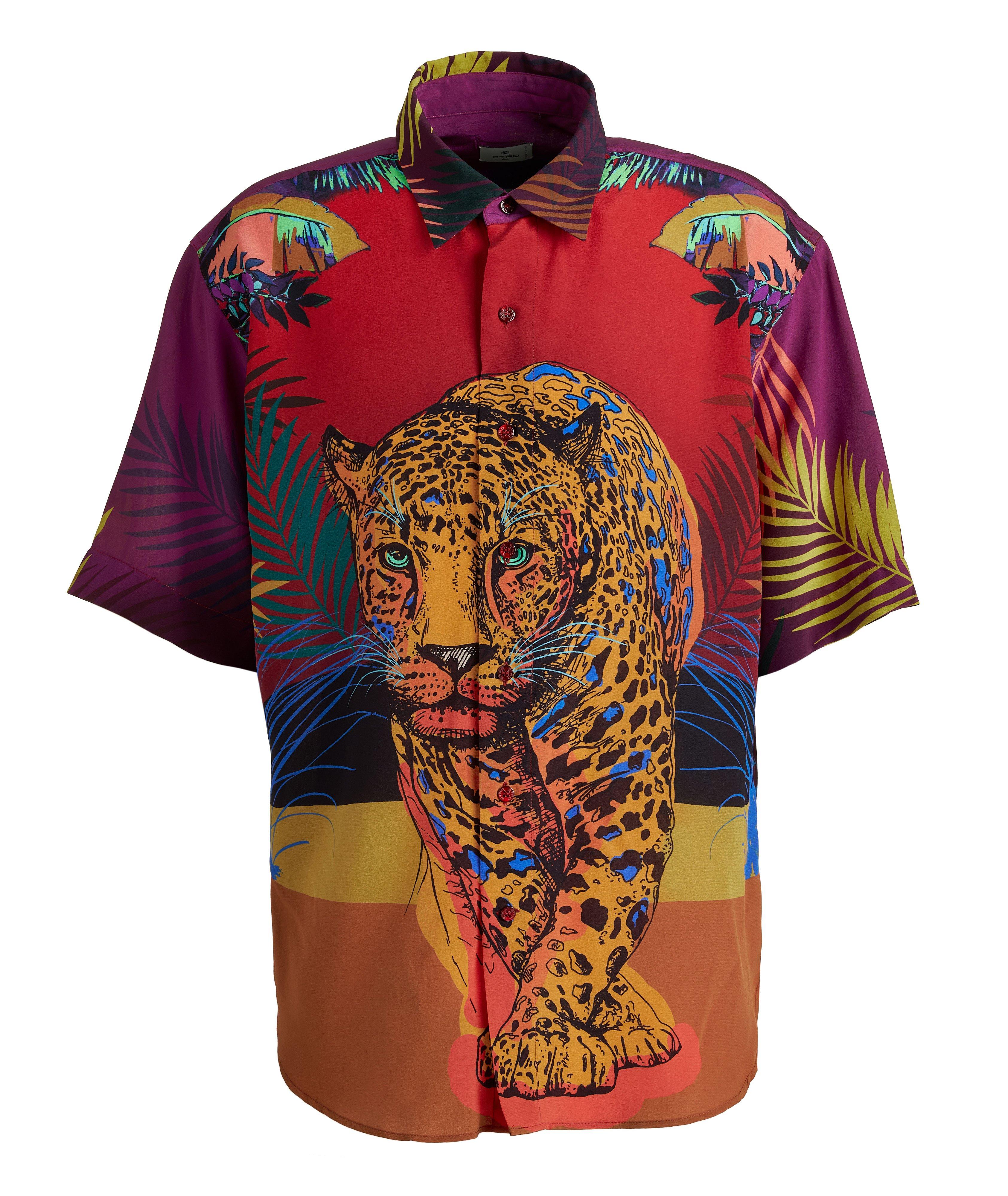 Jungle Print Silk Resort Shirt image 0