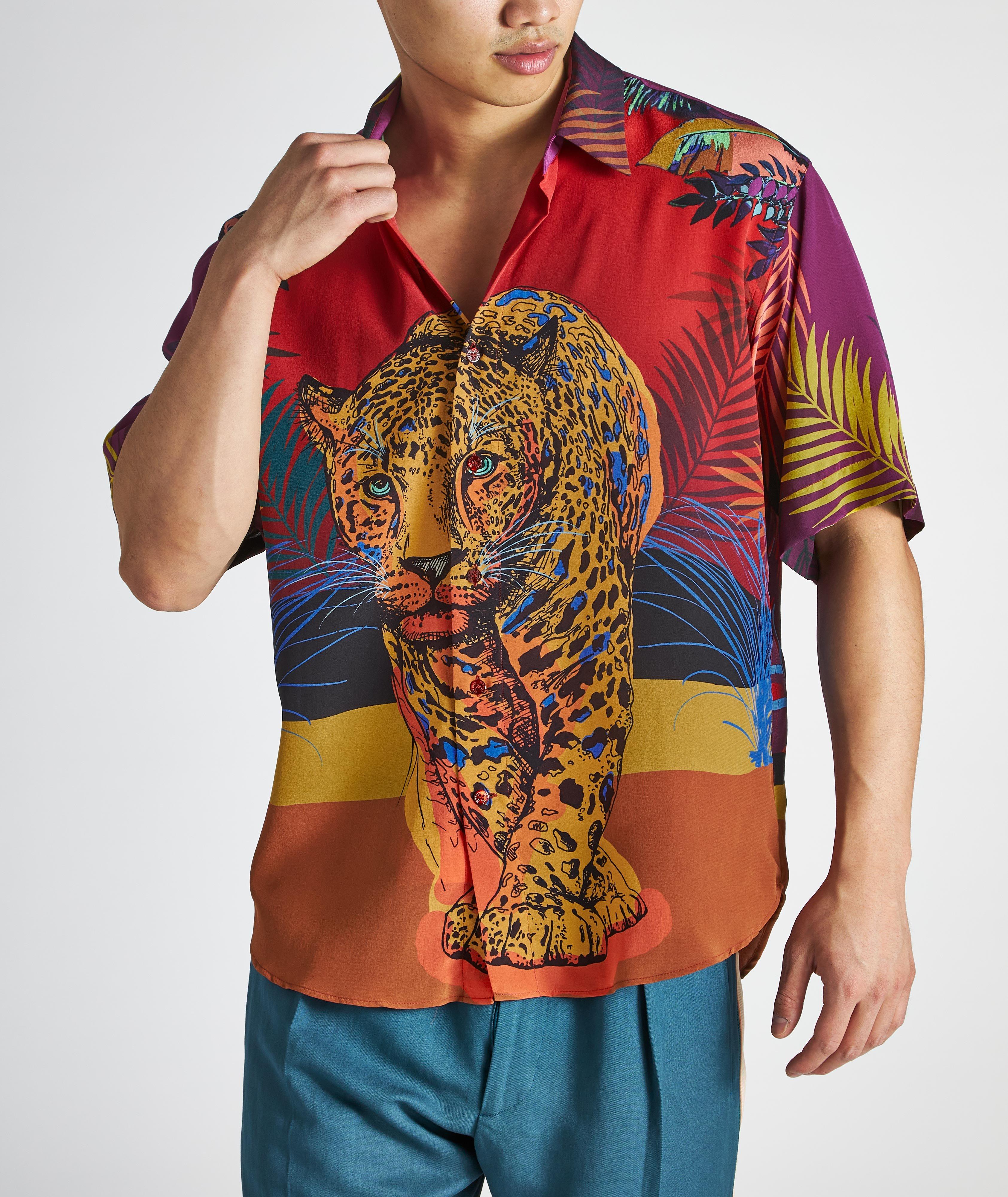 Jungle Print Silk Resort Shirt image 1