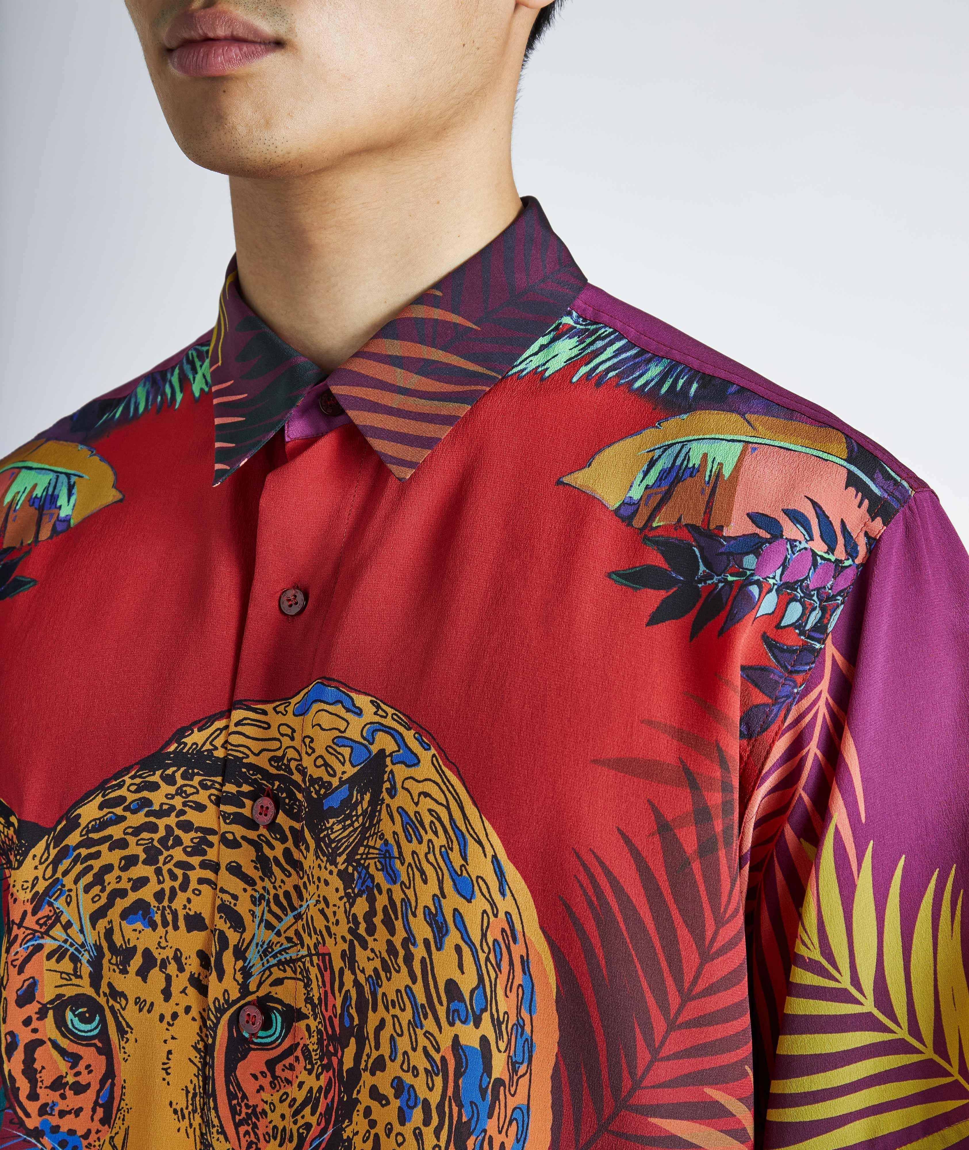 Jungle Print Silk Resort Shirt image 3