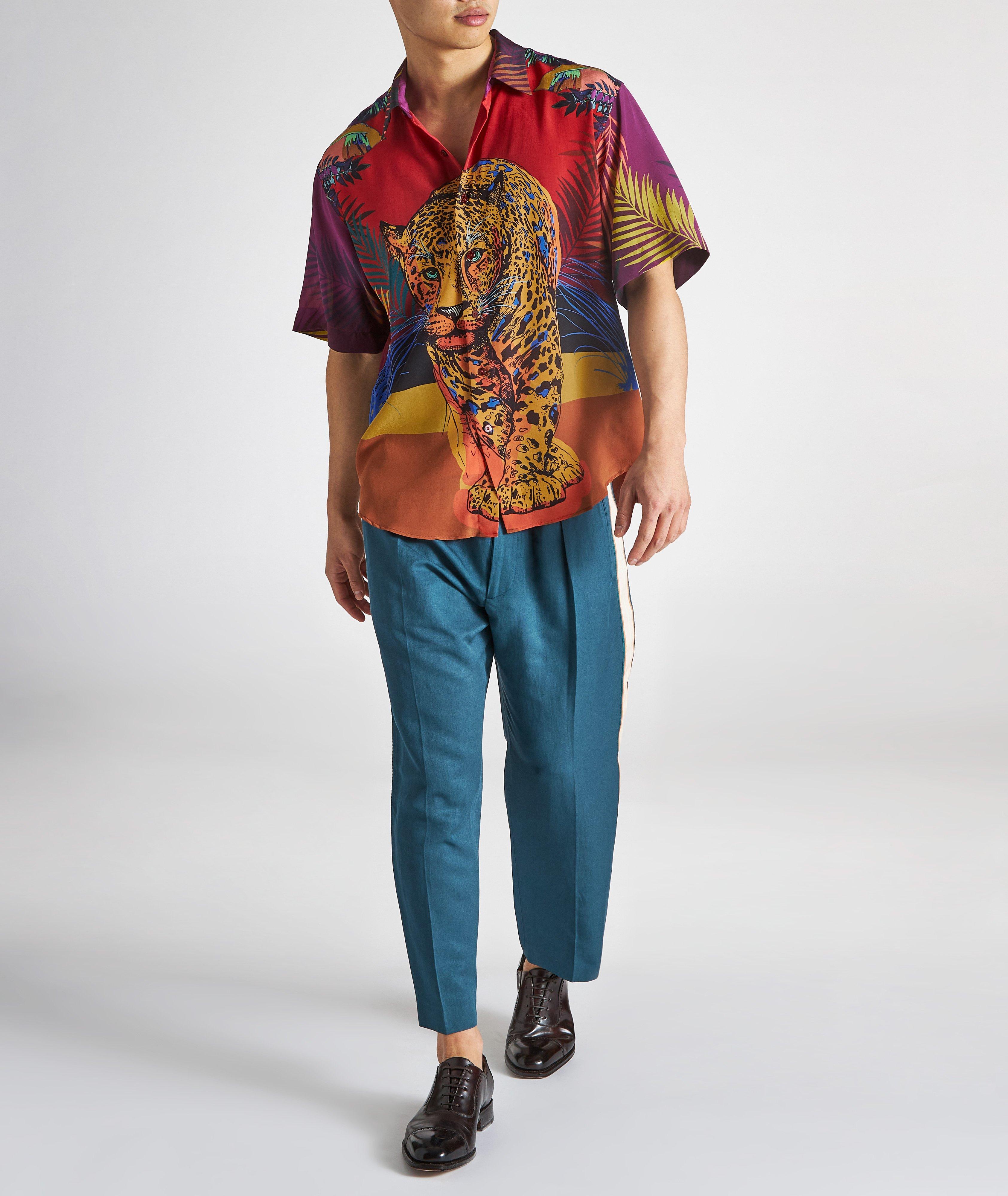 Jungle Print Silk Resort Shirt image 4