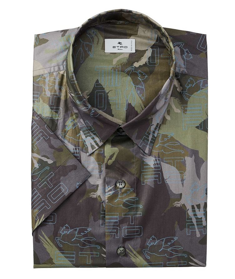 Short Sleeve Camo Pegasus Cotton Shirt image 0