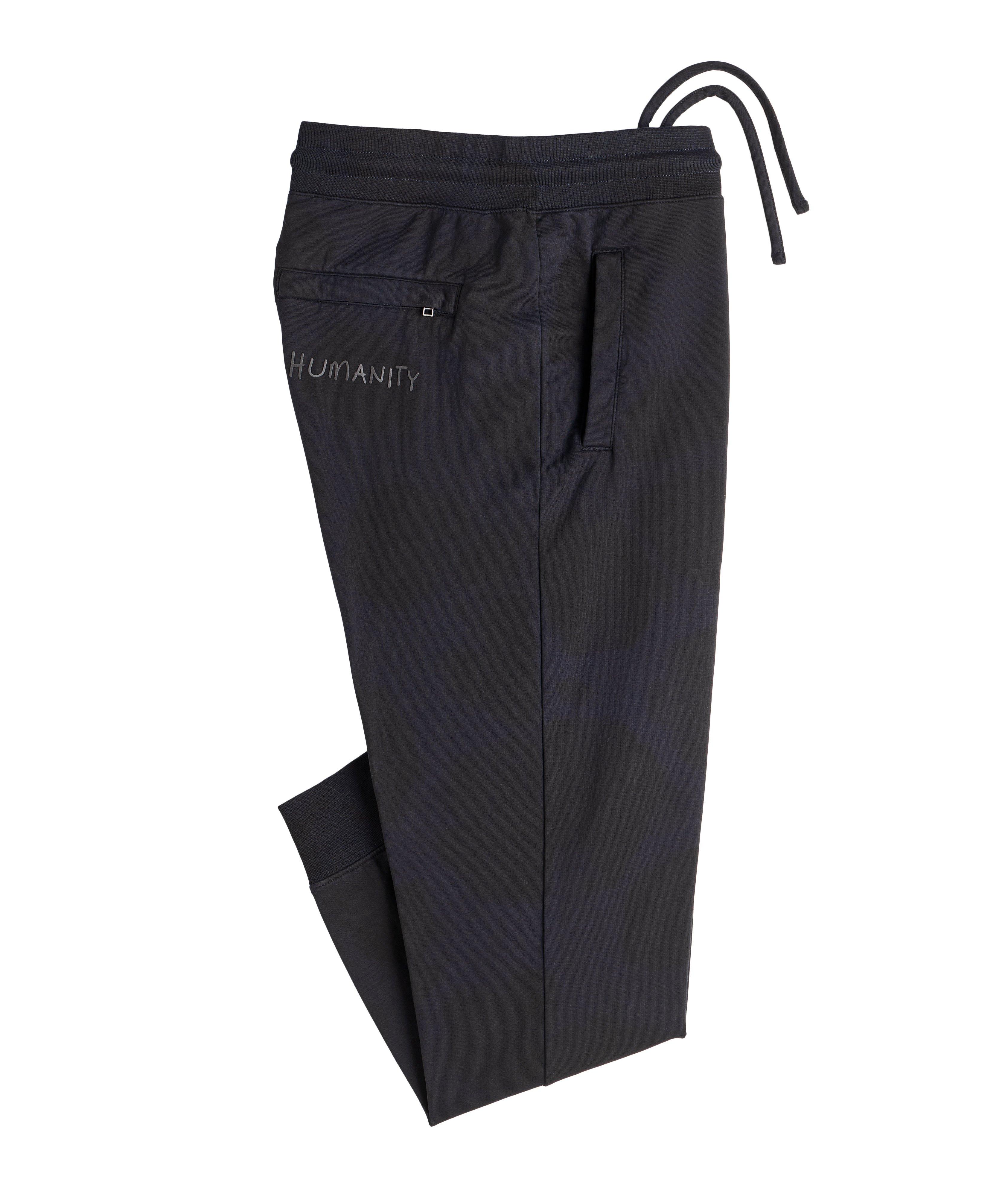 PATRICK ASSARAF Pantalon sport en coton extensible teint par nouage