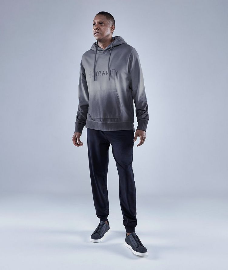 HUMANITY Gradient Stretch-Cotton Hoodie image 2