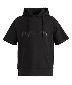 MASAI UJIRI x PATRICK ASSARAF T-shirt Humanity en tissu technique à capuchon