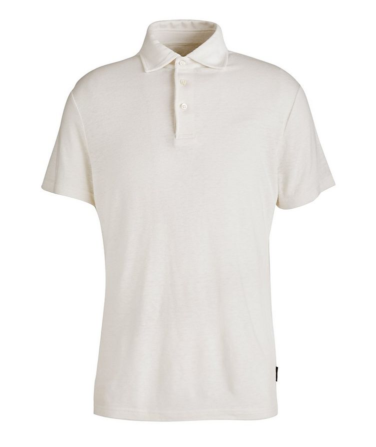 Linen Blend Short-Sleeve Polo  image 0