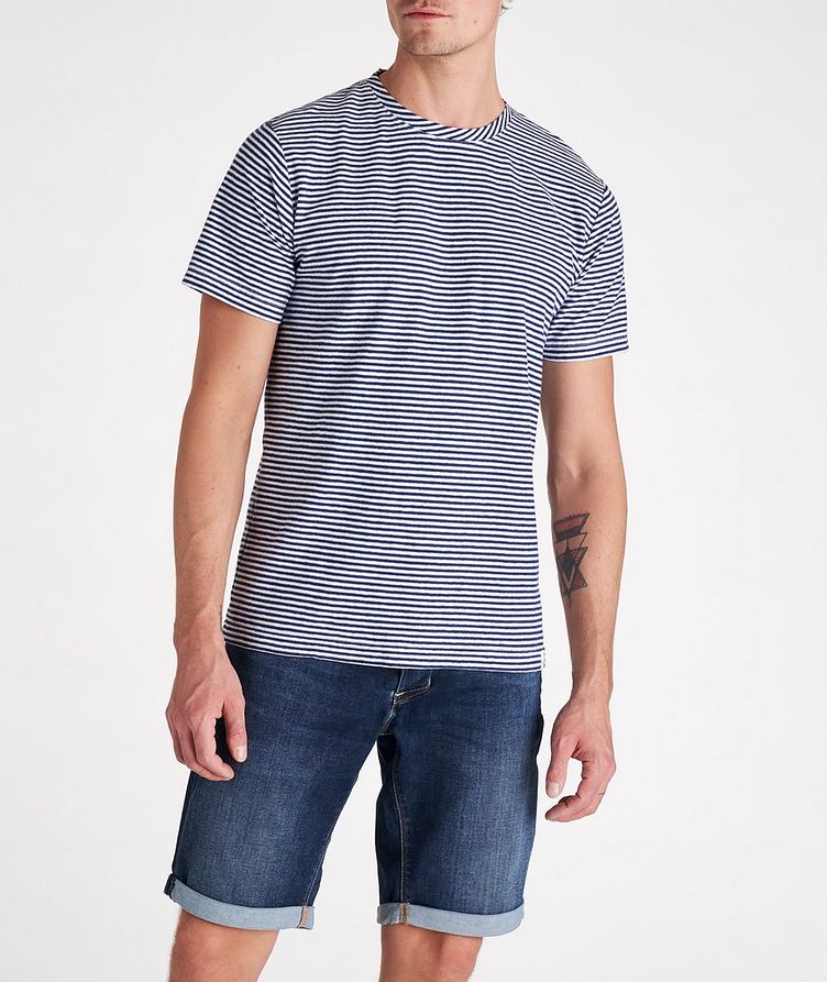 Gabba Navy Striped Cotton T-Shirt image 1