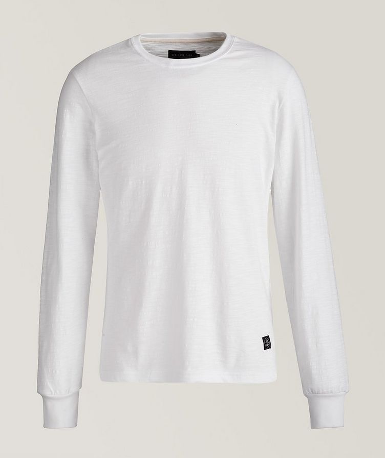 Long-Sleeve Double Slub Cotton T-Shirt image 0