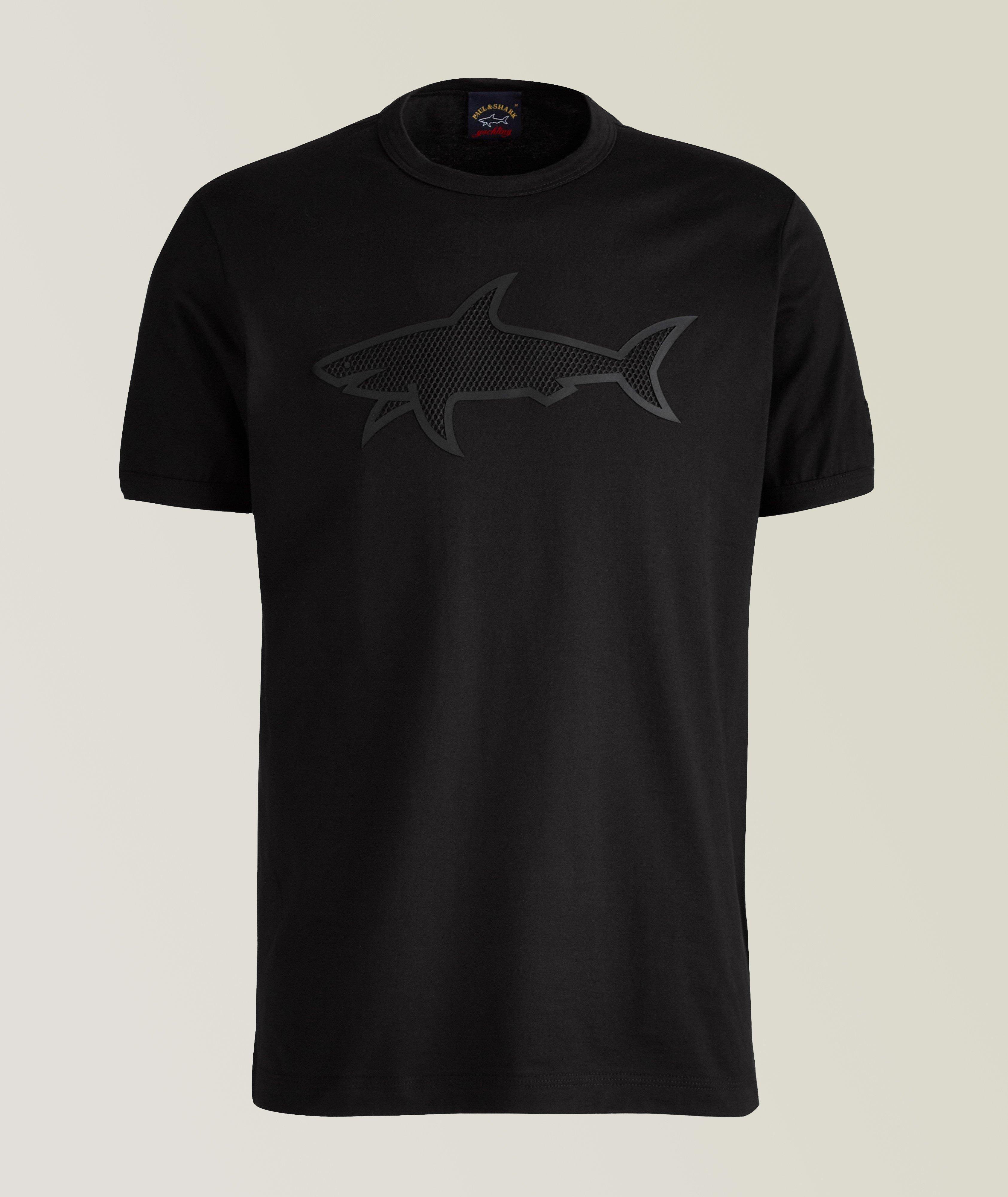 T-shirt en coton avec logo de requin image 0