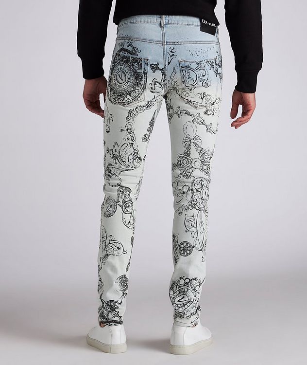 Baroque Printed Skinny Fit Stretch Jeans picture 3