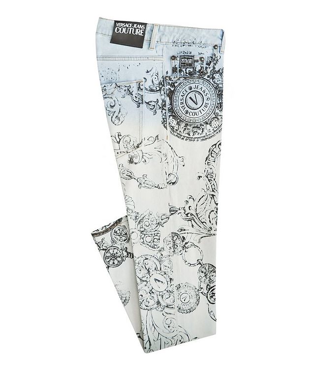 Baroque Printed Skinny Fit Stretch Jeans picture 1