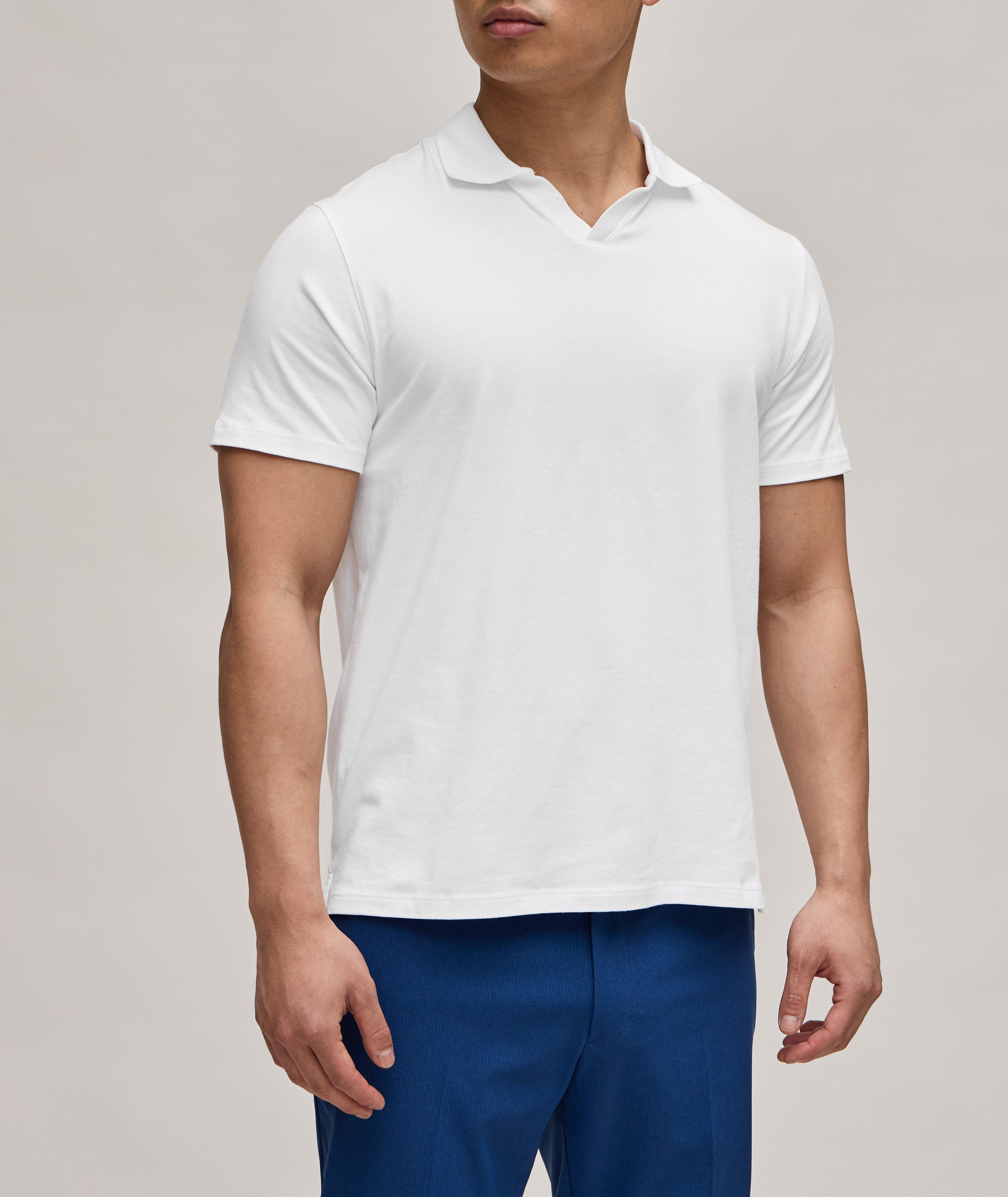 Pima Stretch-Cotton Cuban Collar Polo image 1