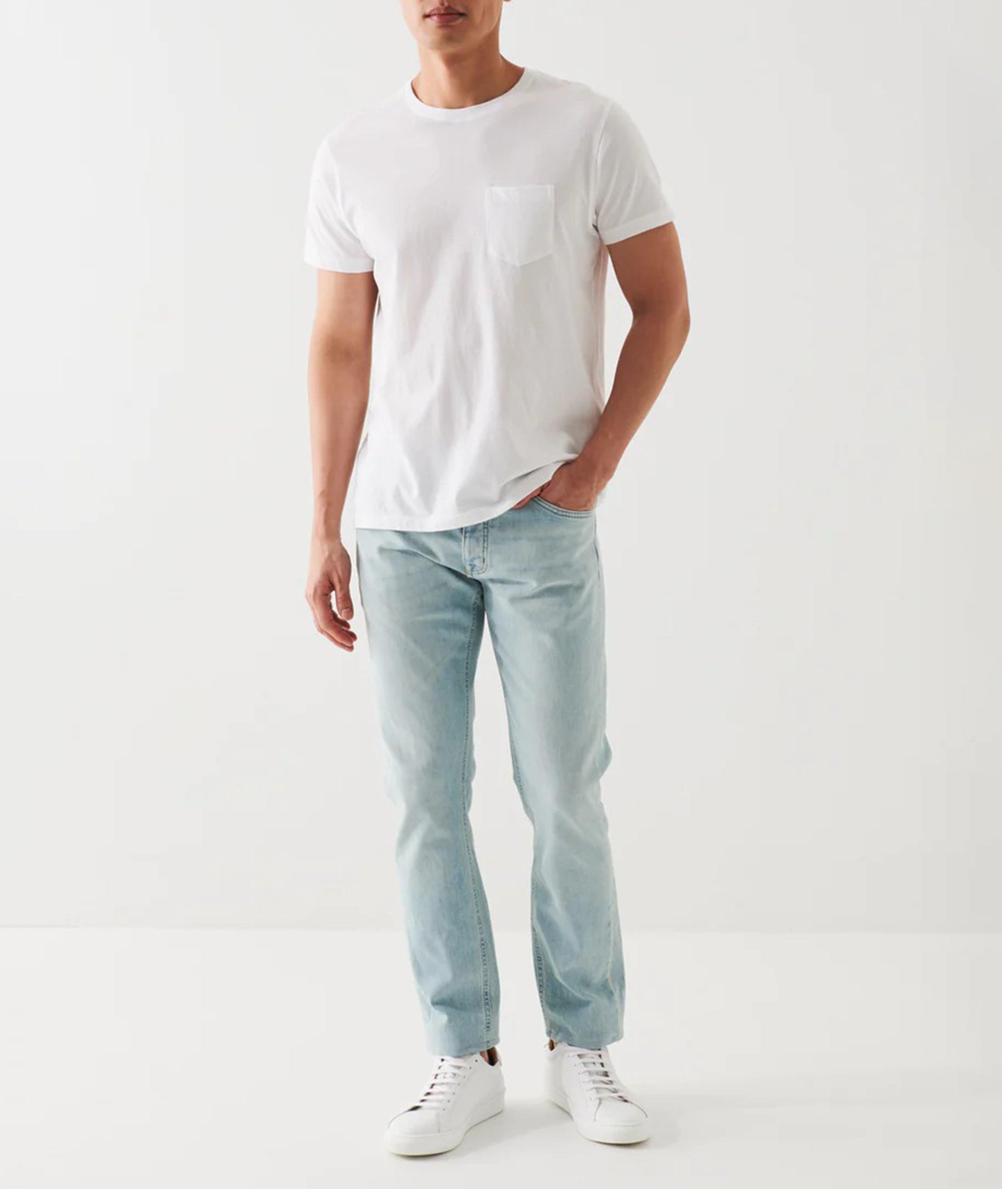 Pima Stretch-Cotton Patch Pocket T-Shirt image 3