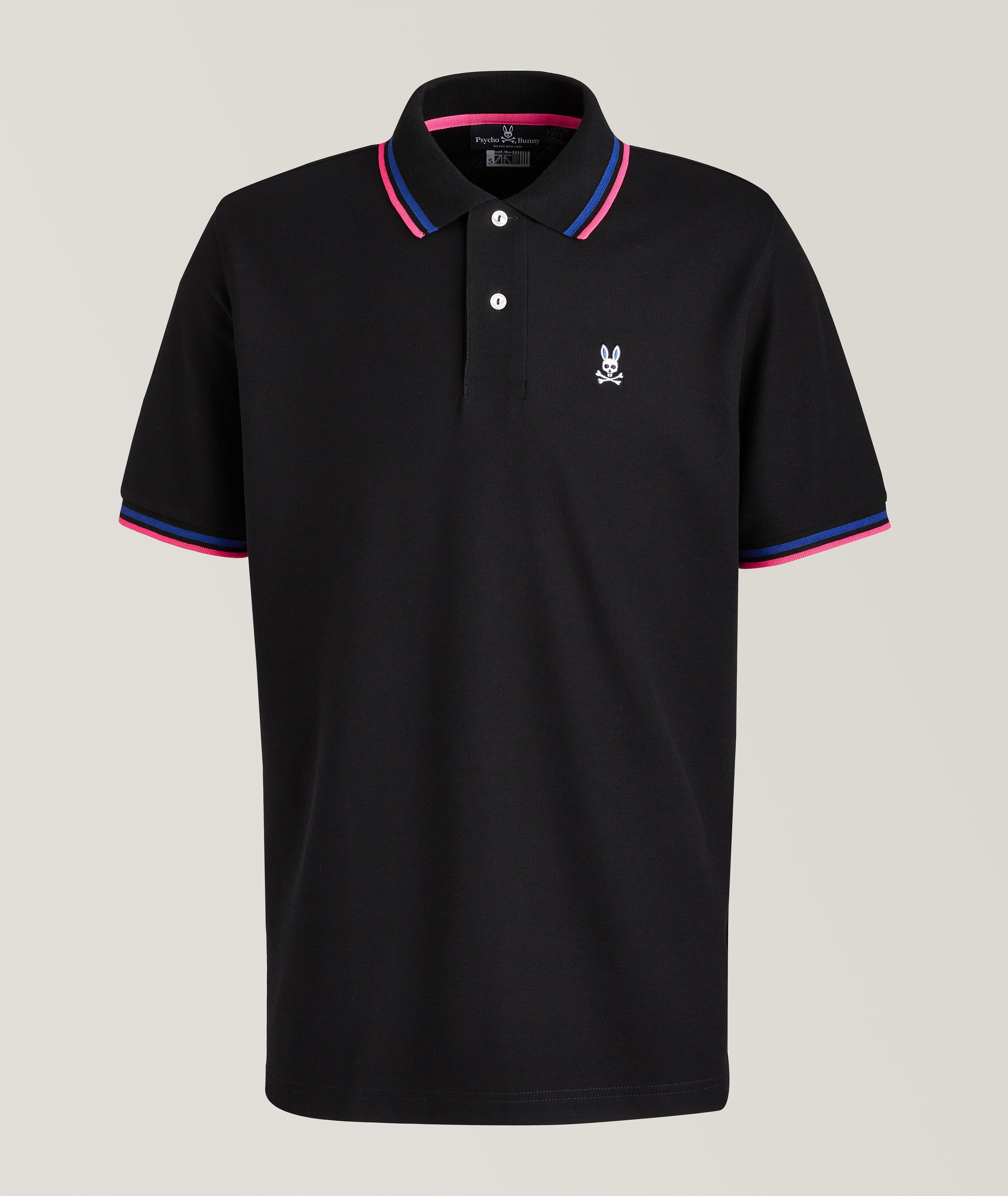 Psycho Bunny Lincoln Neon Tipped Cotton Pique Polo | Polos | Harry Rosen